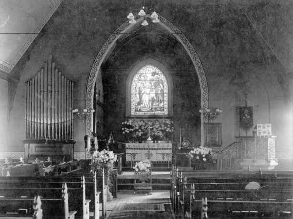 Trinity’s sanctuary, as it appeared in the late 1800s.