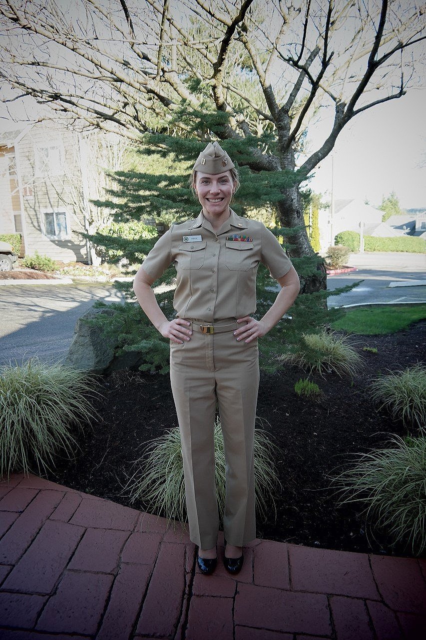 Liz Riffle in Uniform