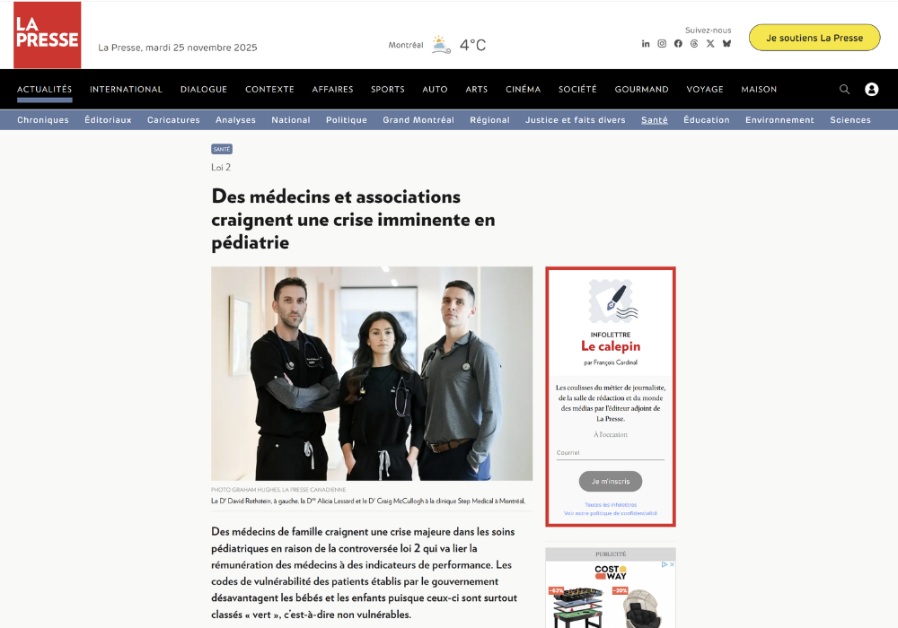Des médecins et associations craignent une crise imminente en pédiatrie