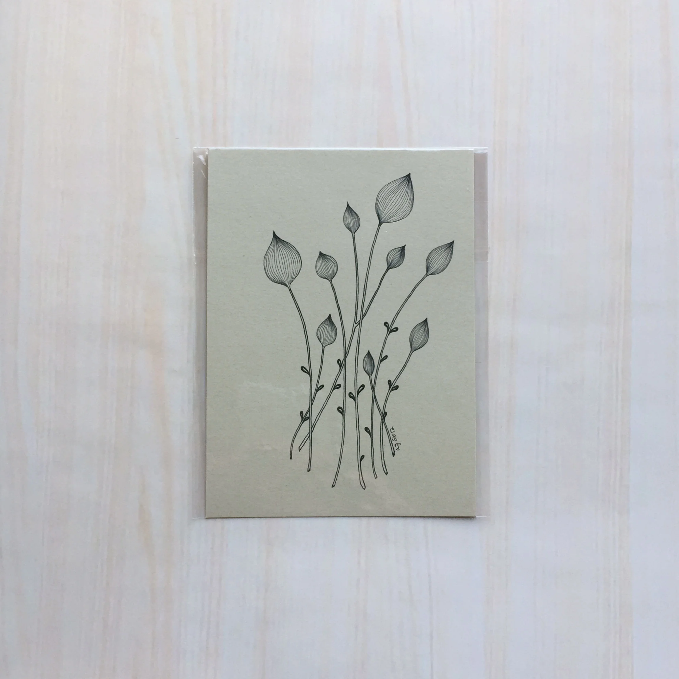 Onionpods Size: 5”x7" Printing: digital Paper: cardstock Original Medium: ink Editions: open