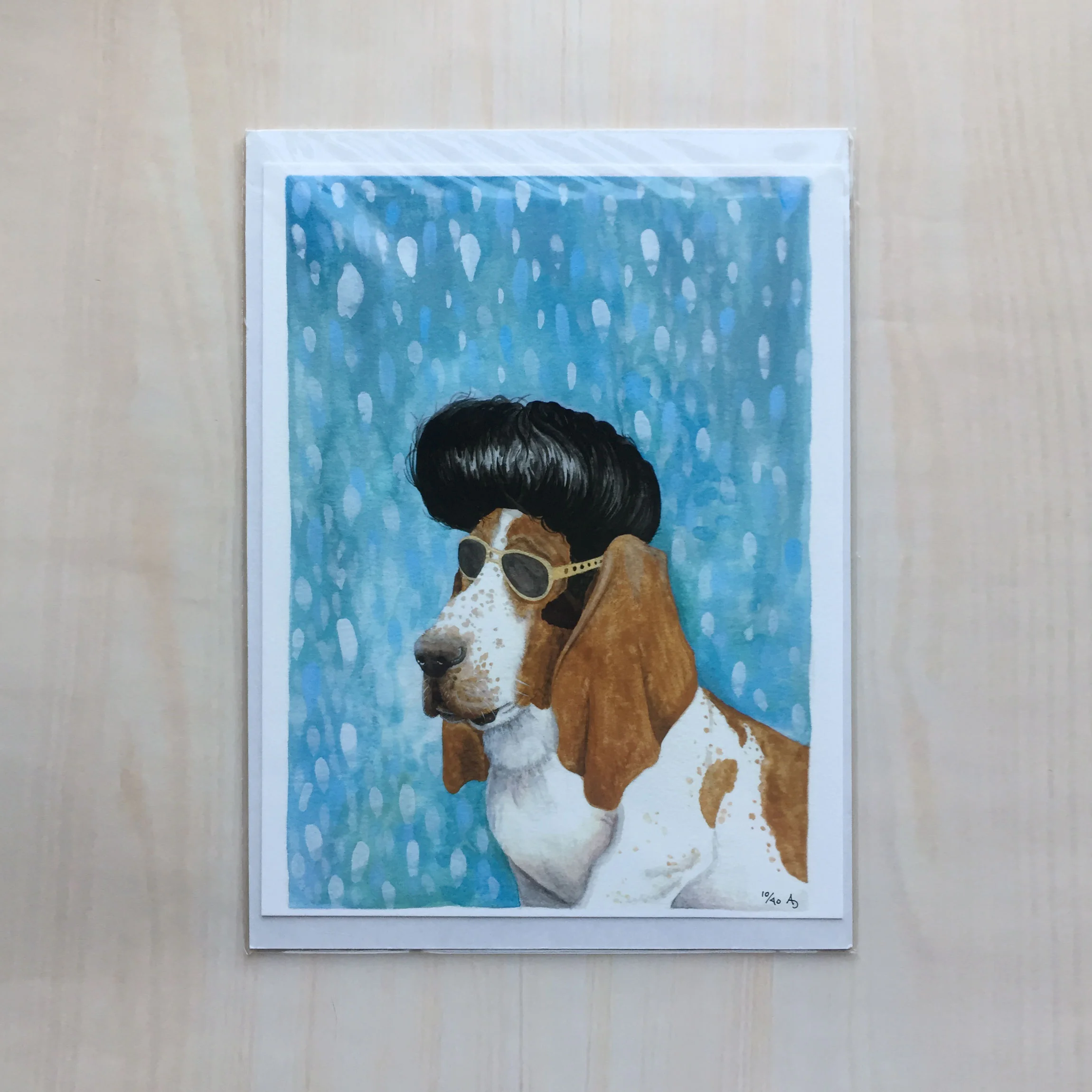 Nothin But a Hound Dog Size: 8.5”x11" Printing: digital Paper: velvet Original Medium: gouache Editions: limited to 40