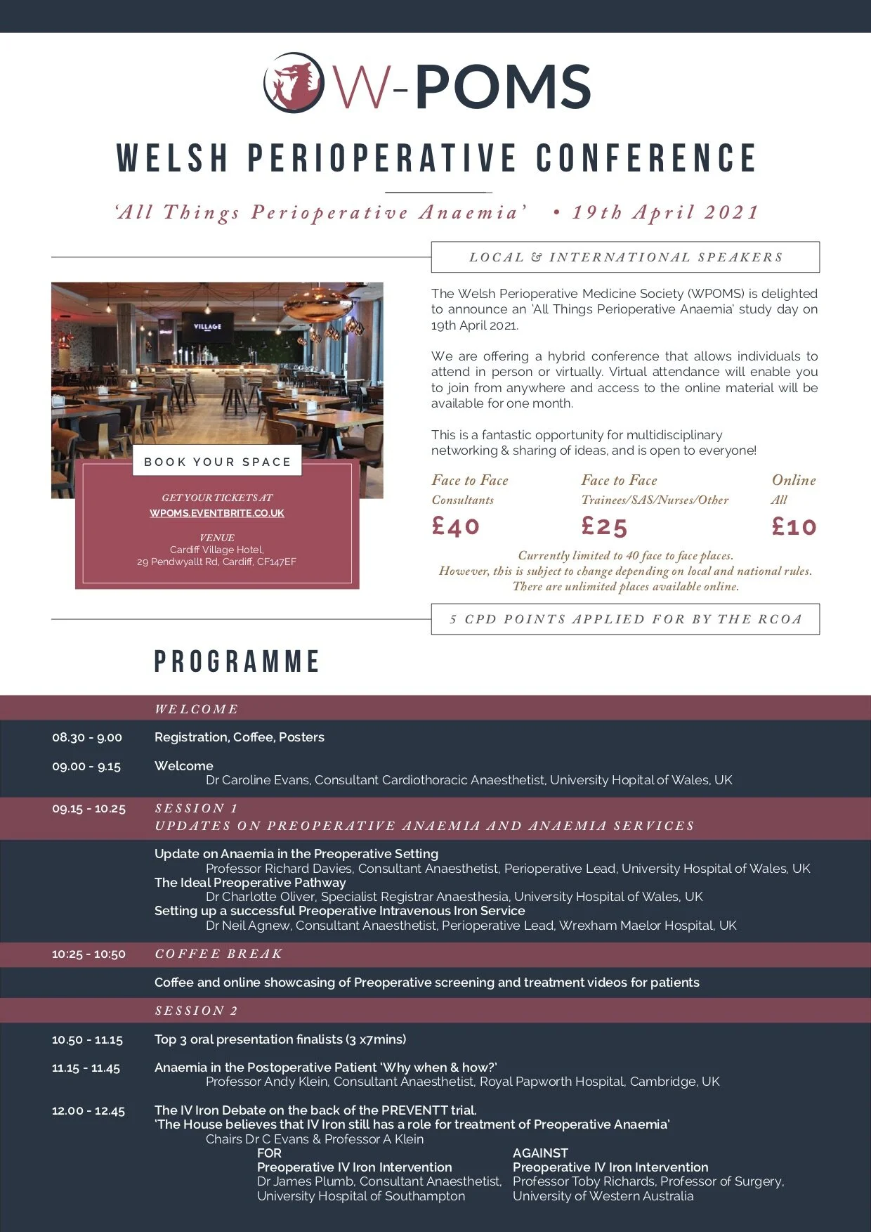 WPOMS: All Things Perioperative Anaemia