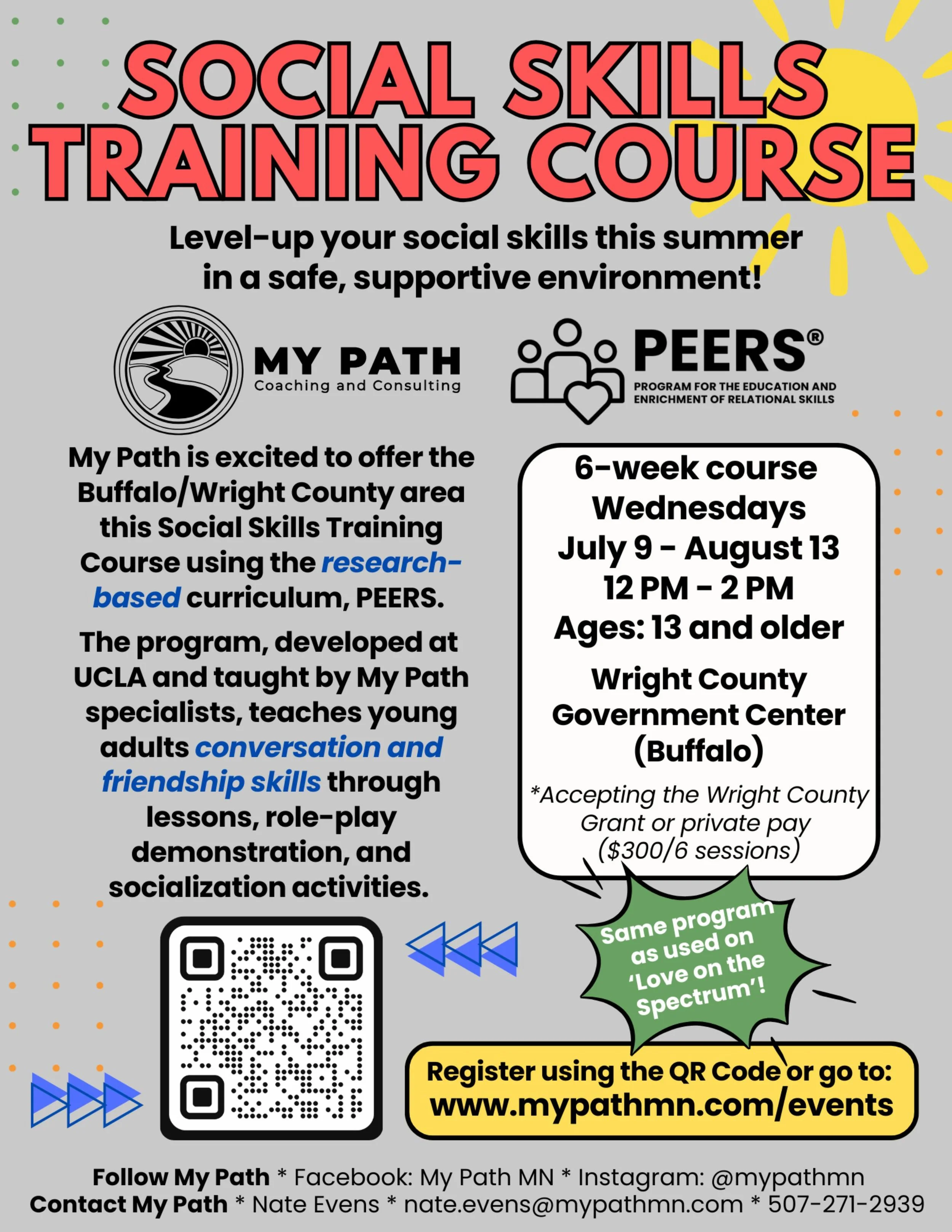 PEERS Social Skills Class in Buffalo MN