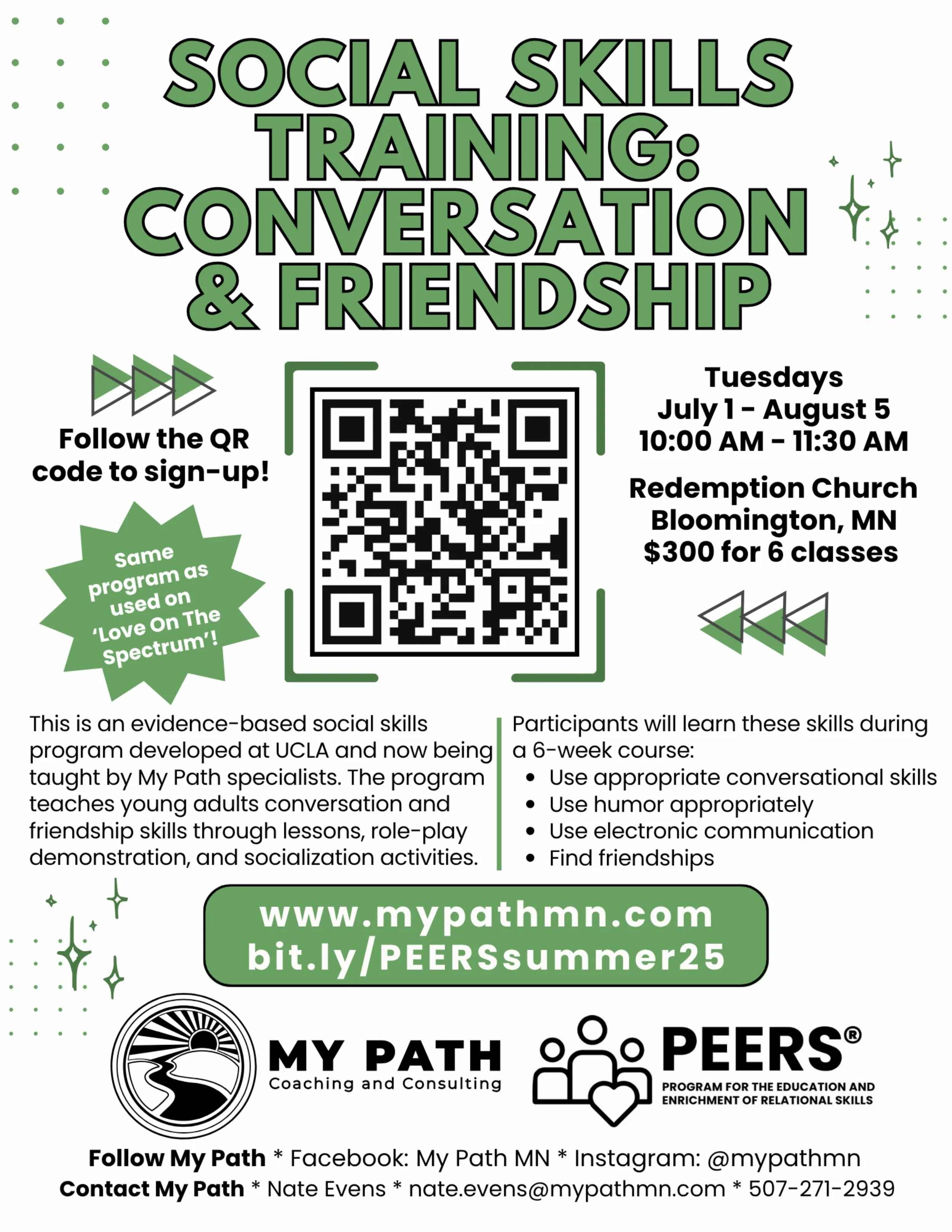 PEERS Social Skills Training: Conversation & Friendship in Bloomington MN