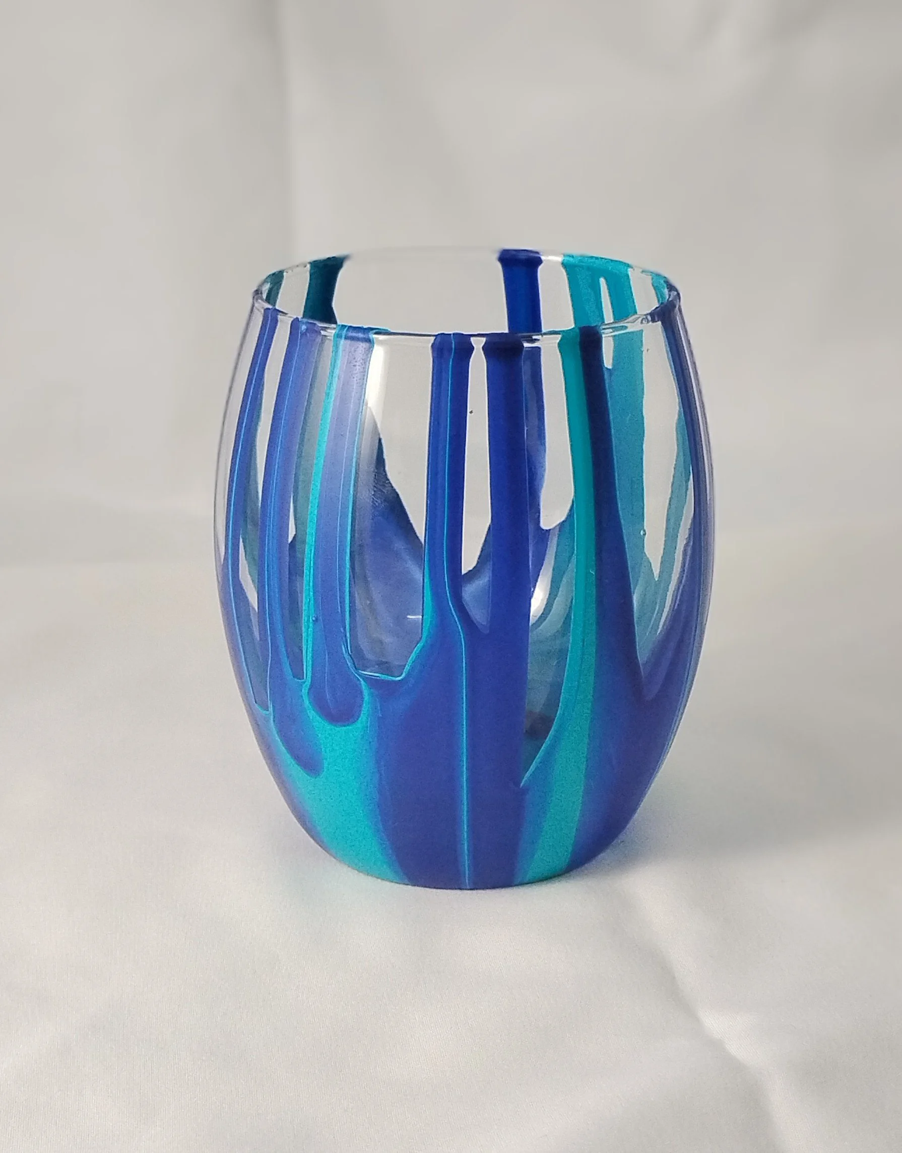 Pour Art: Hand-Painted Tumbler Cup - Galaxy Purple