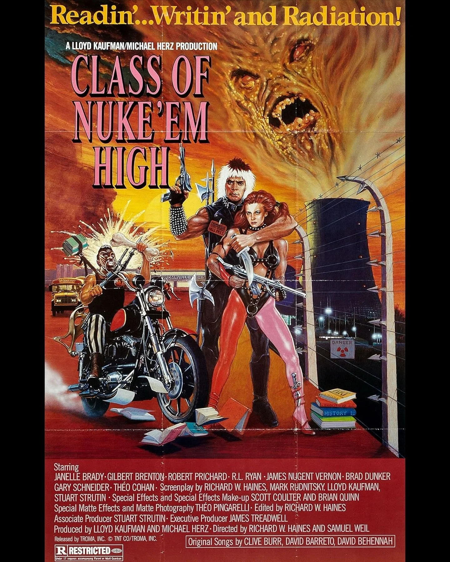 Listen to co-host Corey review CLASS OF NUKE &lsquo;EM HIGH (1986) with Tim and Dean on Talking Back (@talkbackpod) this week! The episode is available on their Spotify, Apple Podcasts, and pod-app feeds!

#talkbackpod #troma #classofnukeemhigh #cult