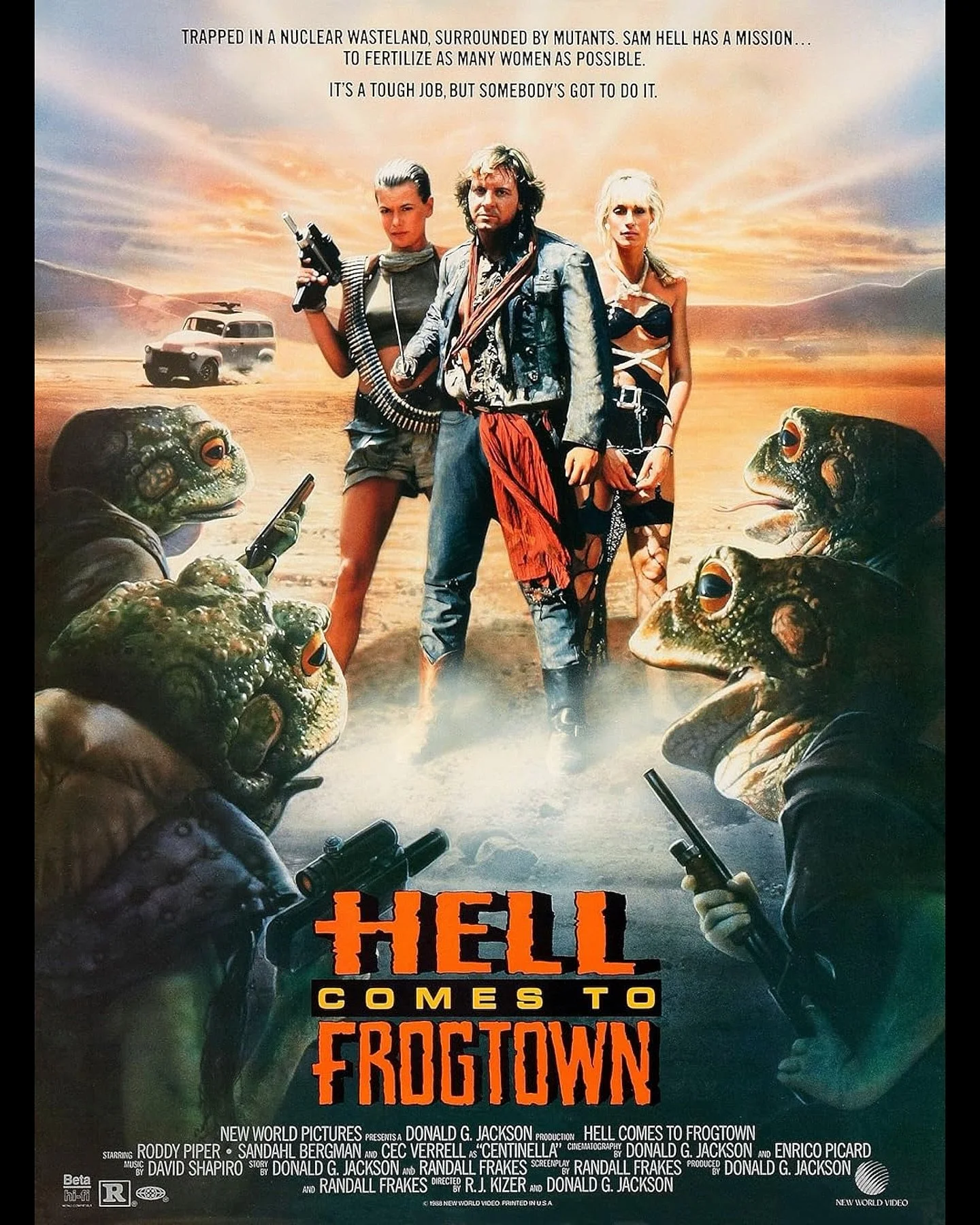 We&rsquo;re reviewing HELL COMES TO FROGTOWN (1988) tonight! Look for this episode to drop next week on all major pod-apps and YouTube!

A huge THANK YOU to Chris from the SkilletBrew Trivia podcast for selecting this via our Patreon&rsquo;s highest 