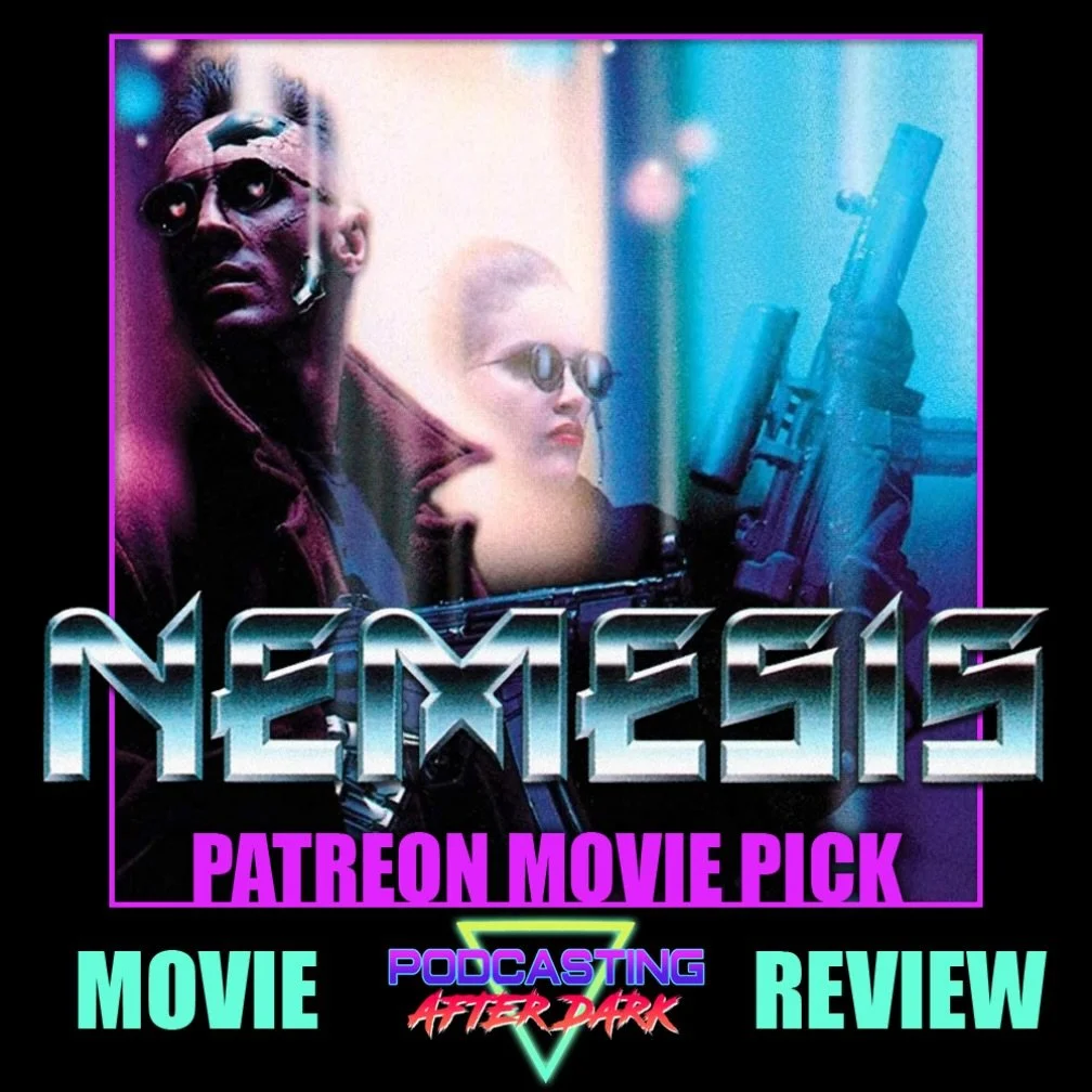 🎙NEW EP🎙We review Albert Pyun&rsquo;s NEMESIS (1992)! Listen now on Spotify, Apple Podcasts, and YouTube!

www.podcastingafterdark.com/padepisodes/nemesis-1992-review

A huge THANK YOU to Cam Sully at @jacked_up_podcast for selecting NEMESIS for us