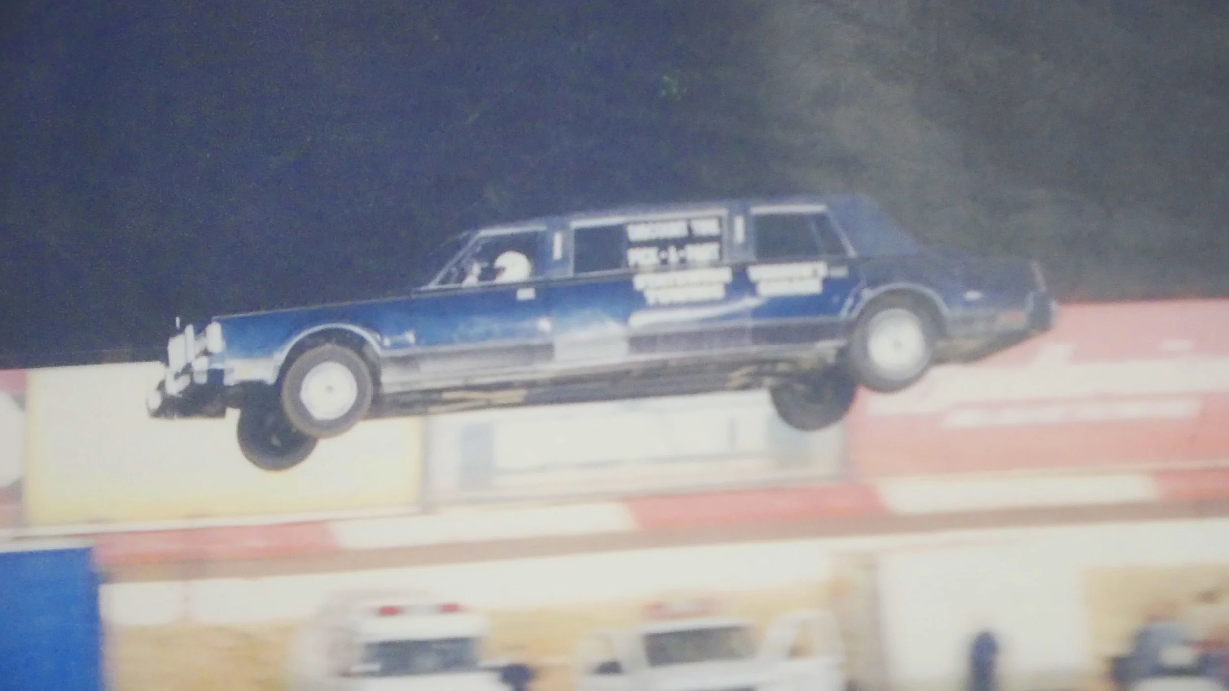 'Mad Mike's' World record limo jump in Perris, CA, 2002.