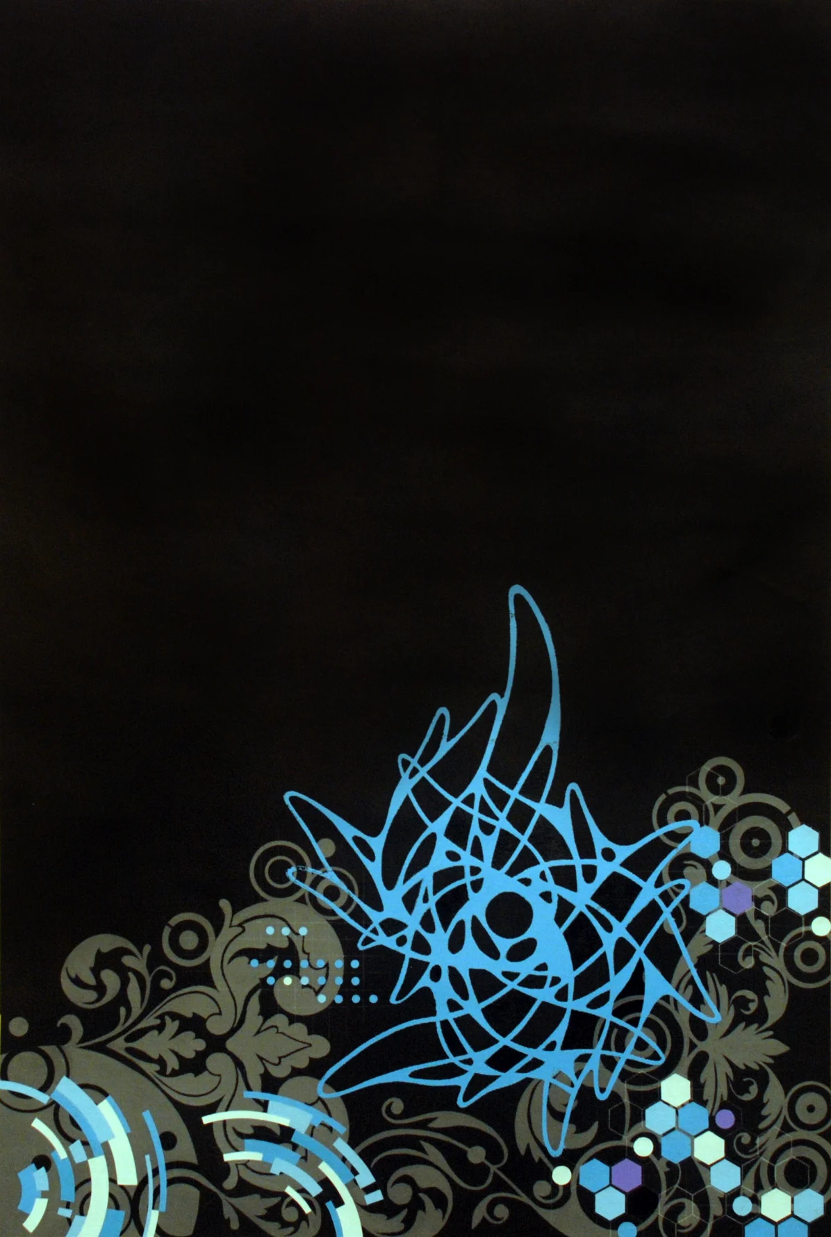 Untitled, screenprint and latex on canvas