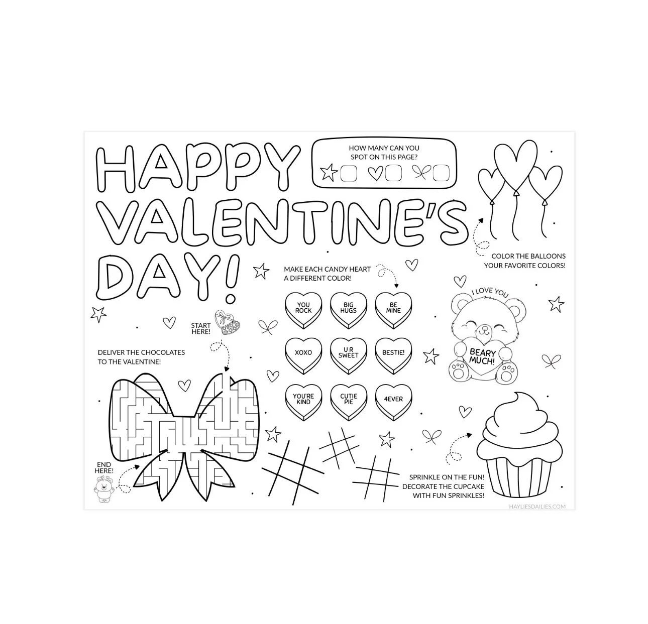 A Sweet Start to Valentine’s Day: Free Printable Kids’ Placemat
