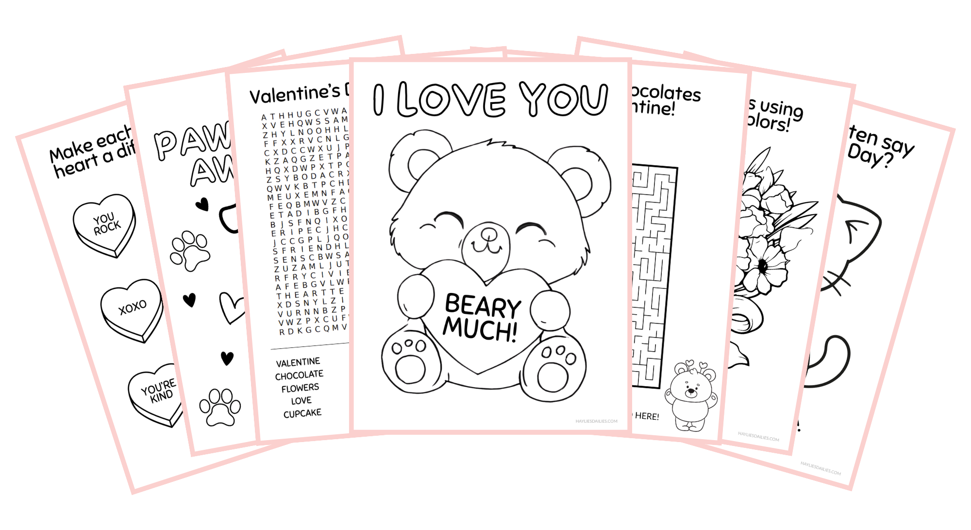 Sweet Valentine’s Day Printables for Kids [Free Coloring Pages ...