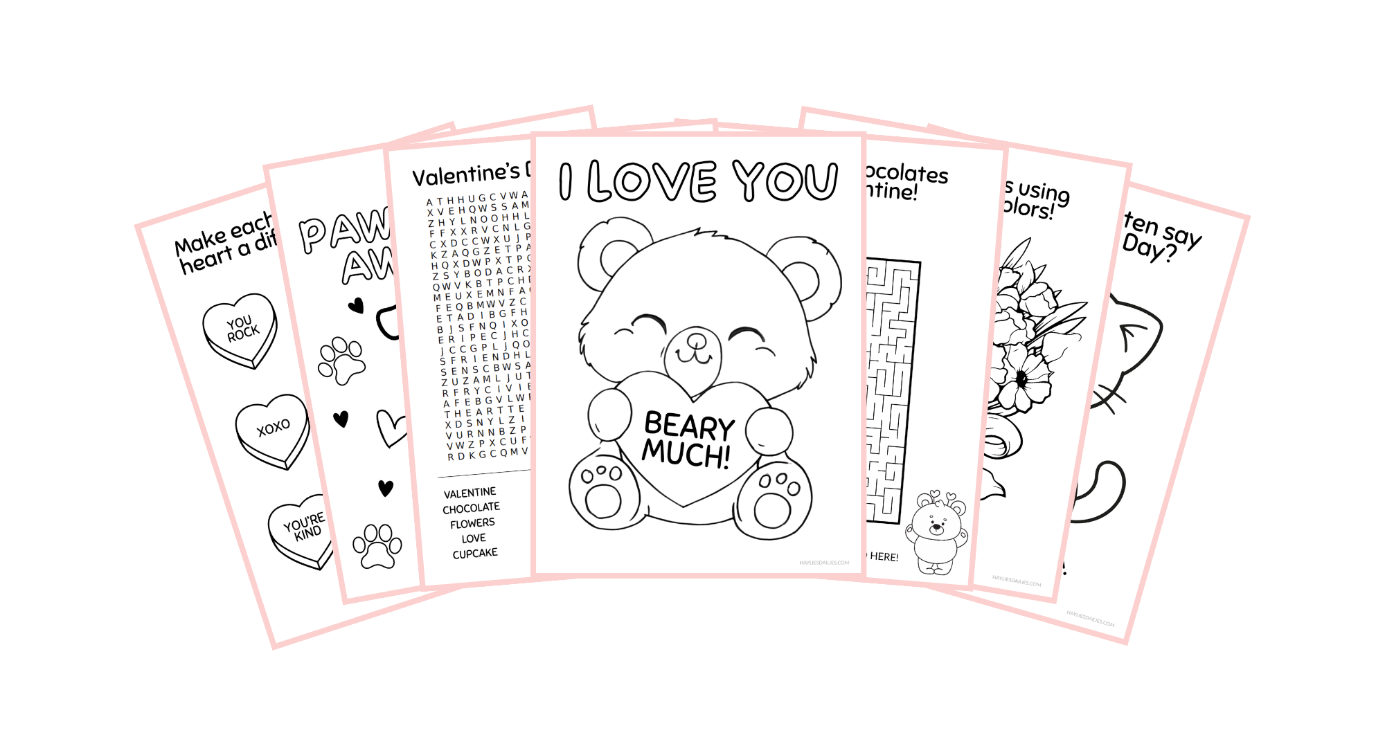 Sweet Valentine’s Day Printables for Kids [Free Coloring Pages + Activity Sheets]
