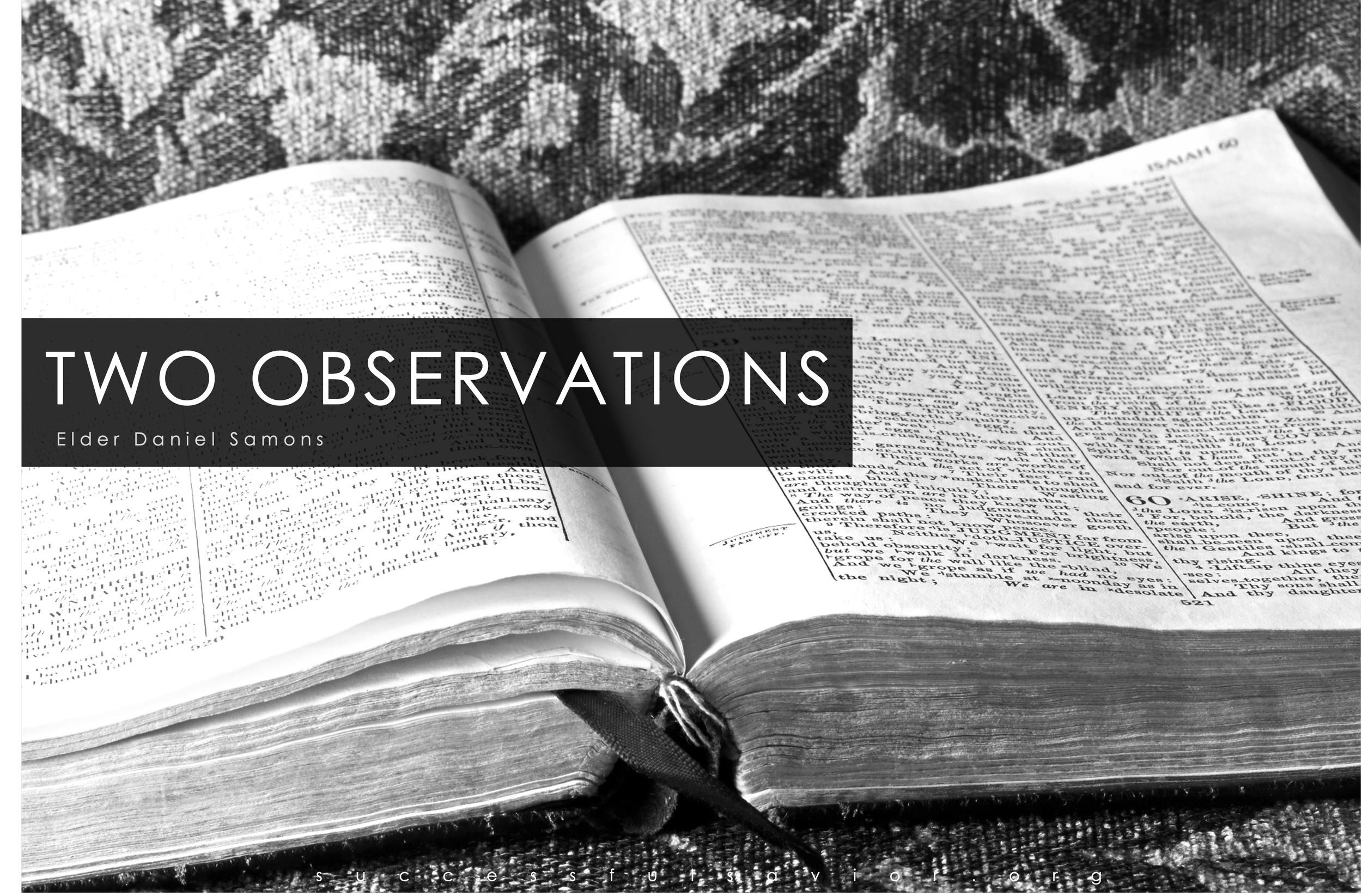 Two Observations