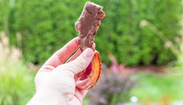 Why did I make Chocolate Covered Bacon? ⁠
⁠
Because I was recipe testing for Canada Day of course! ⁠
⁠
Check out what I'm using this for in my post tomorrow!