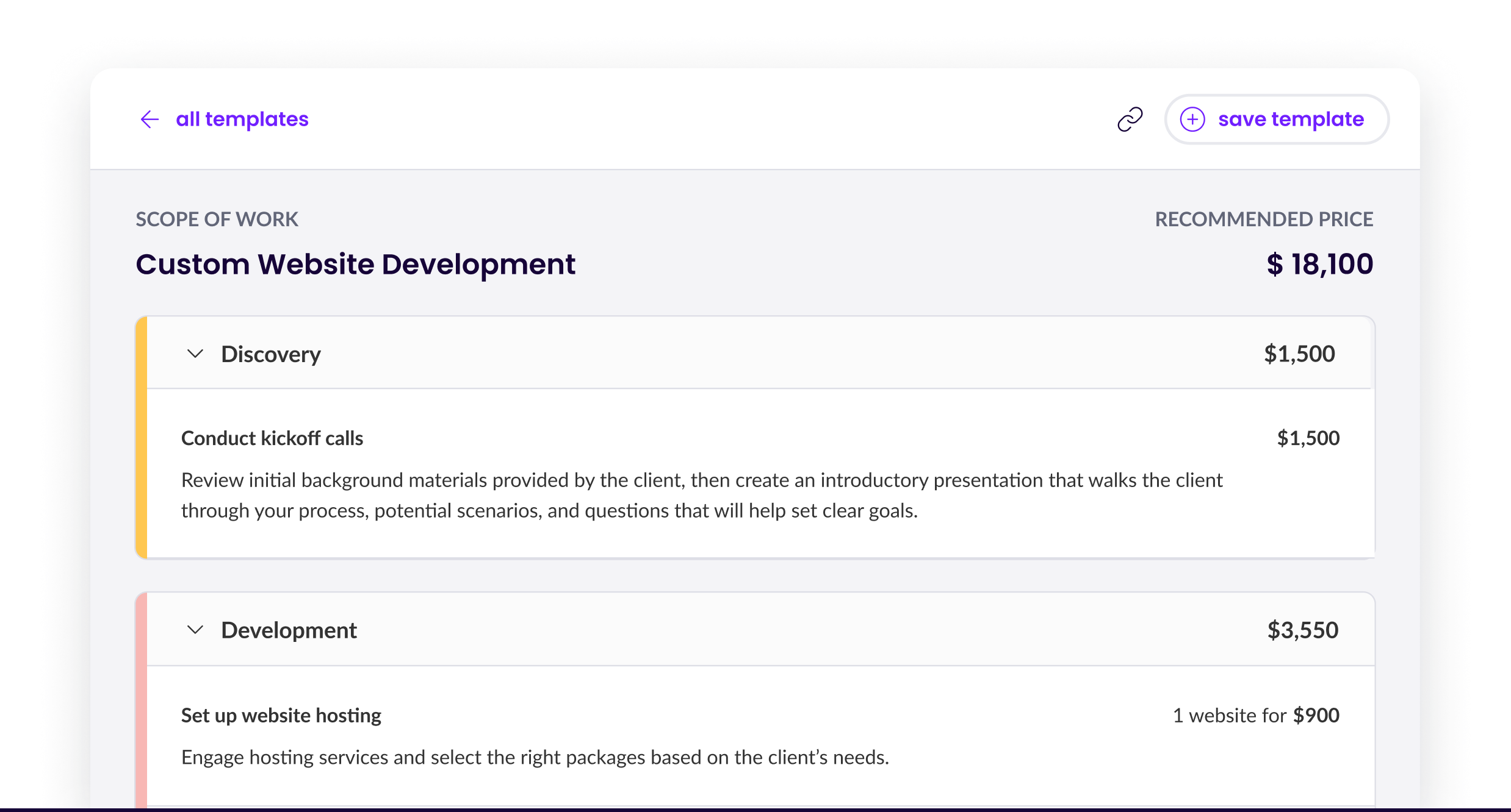 Website development scope of work template