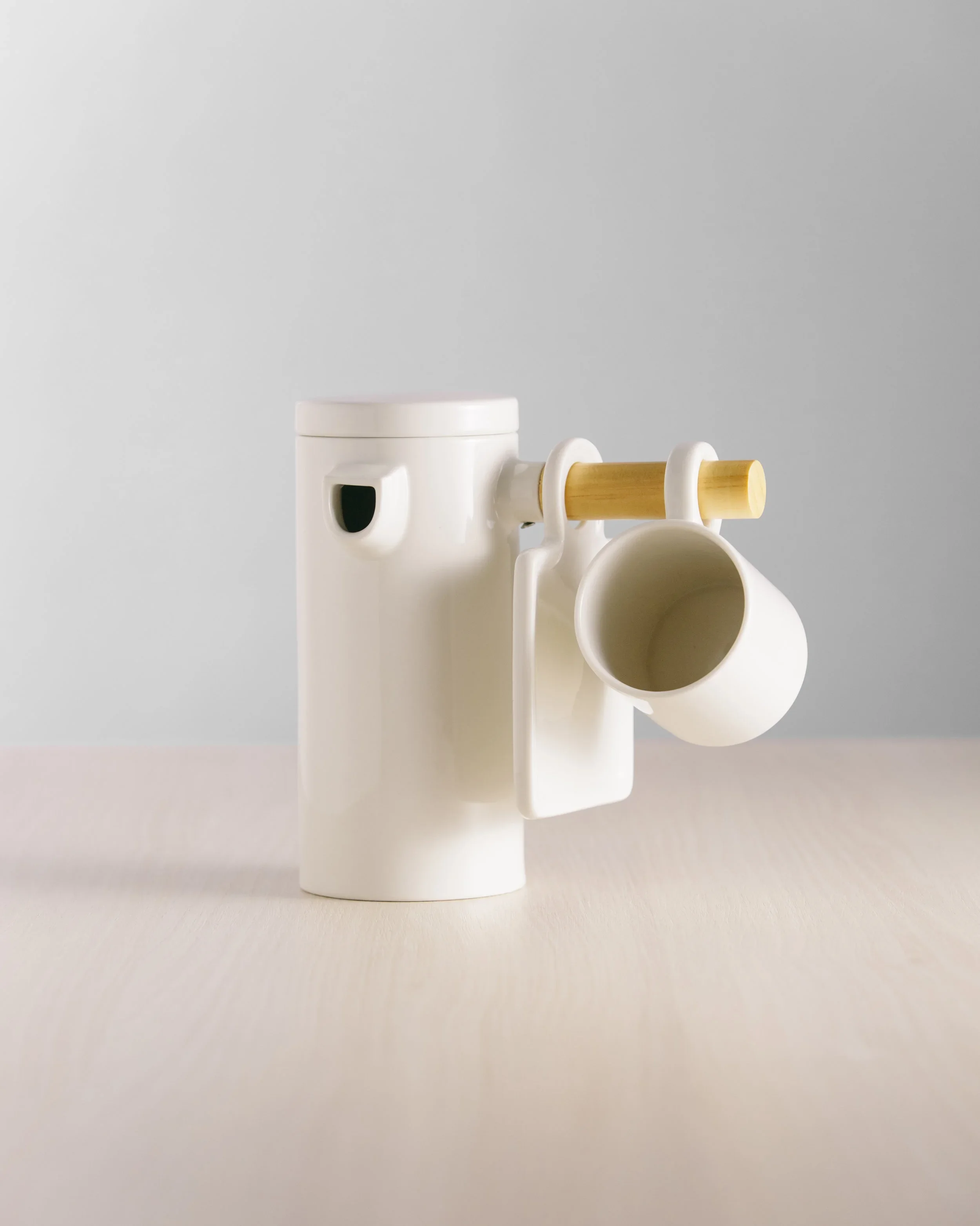 Danish Bone China and Maple Mass Production Ceramics Set StudioMWDesign.webp