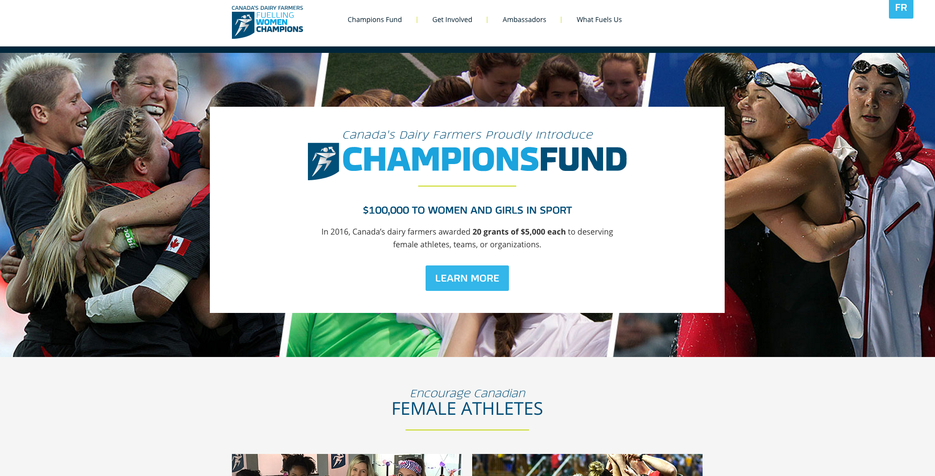    We focused on inspiration and support for young female athletes across Canada.   