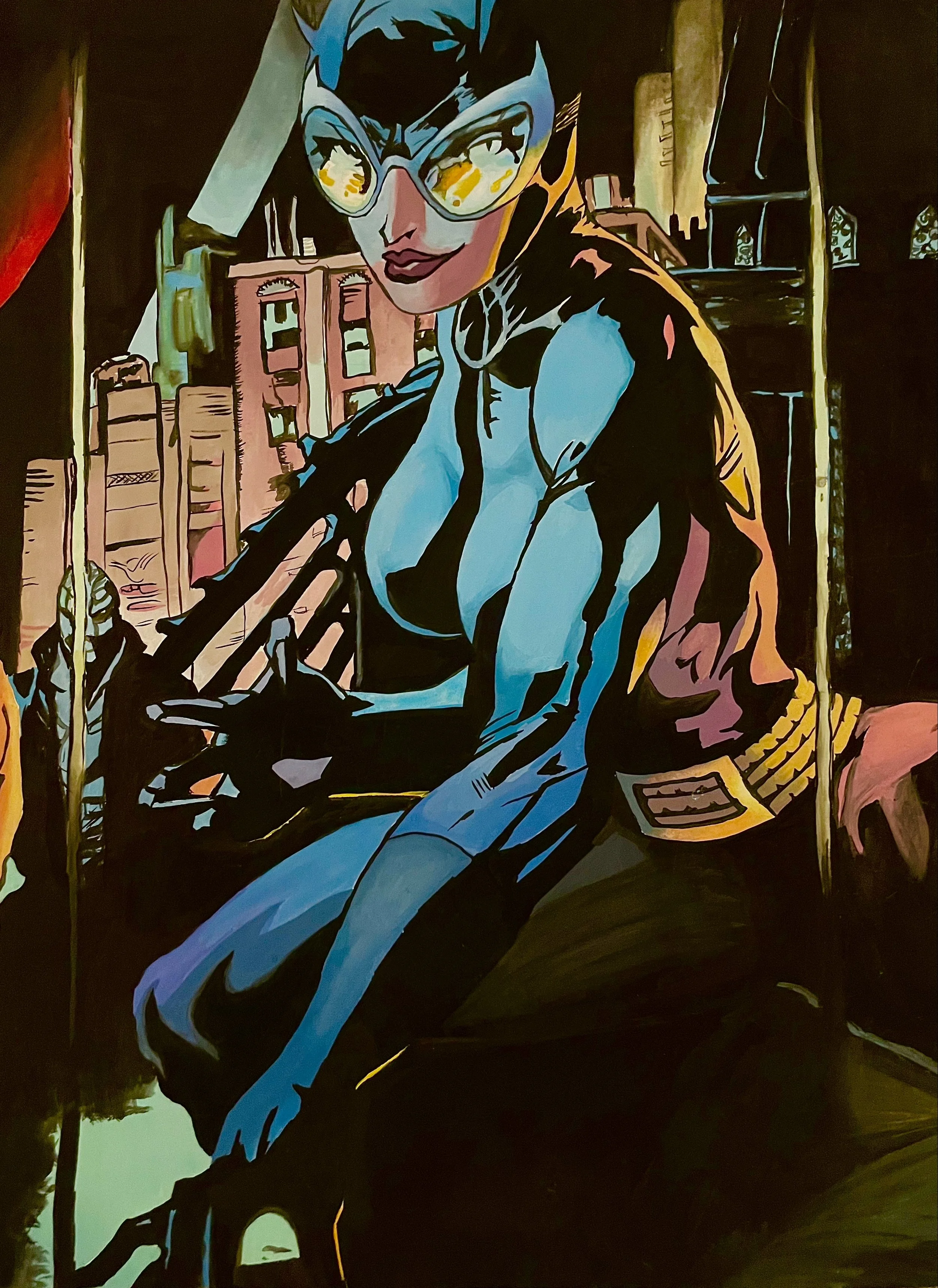Catwoman Gouache Painting 2016
