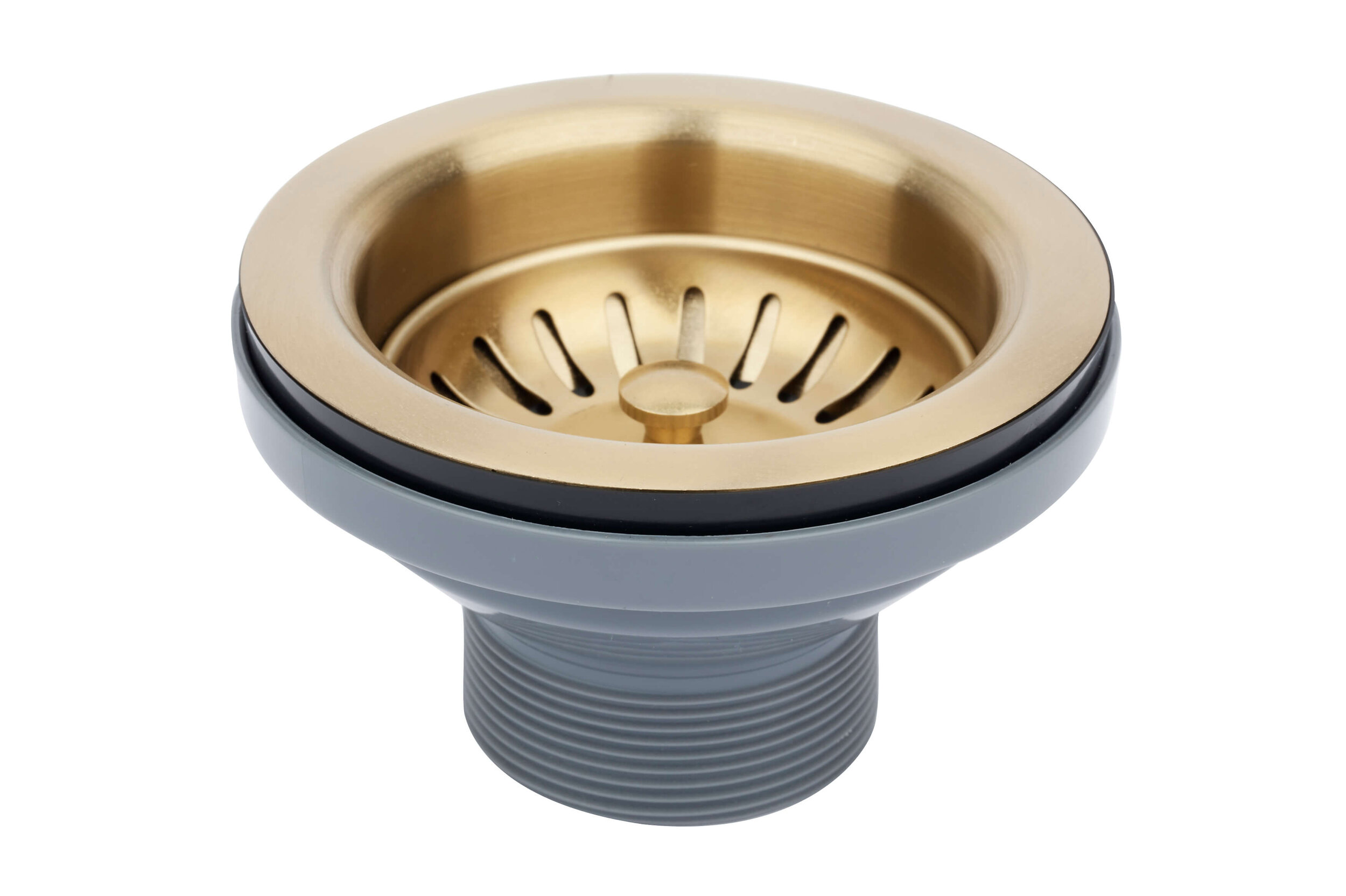 Brushed Gold 90mm Basket Waste