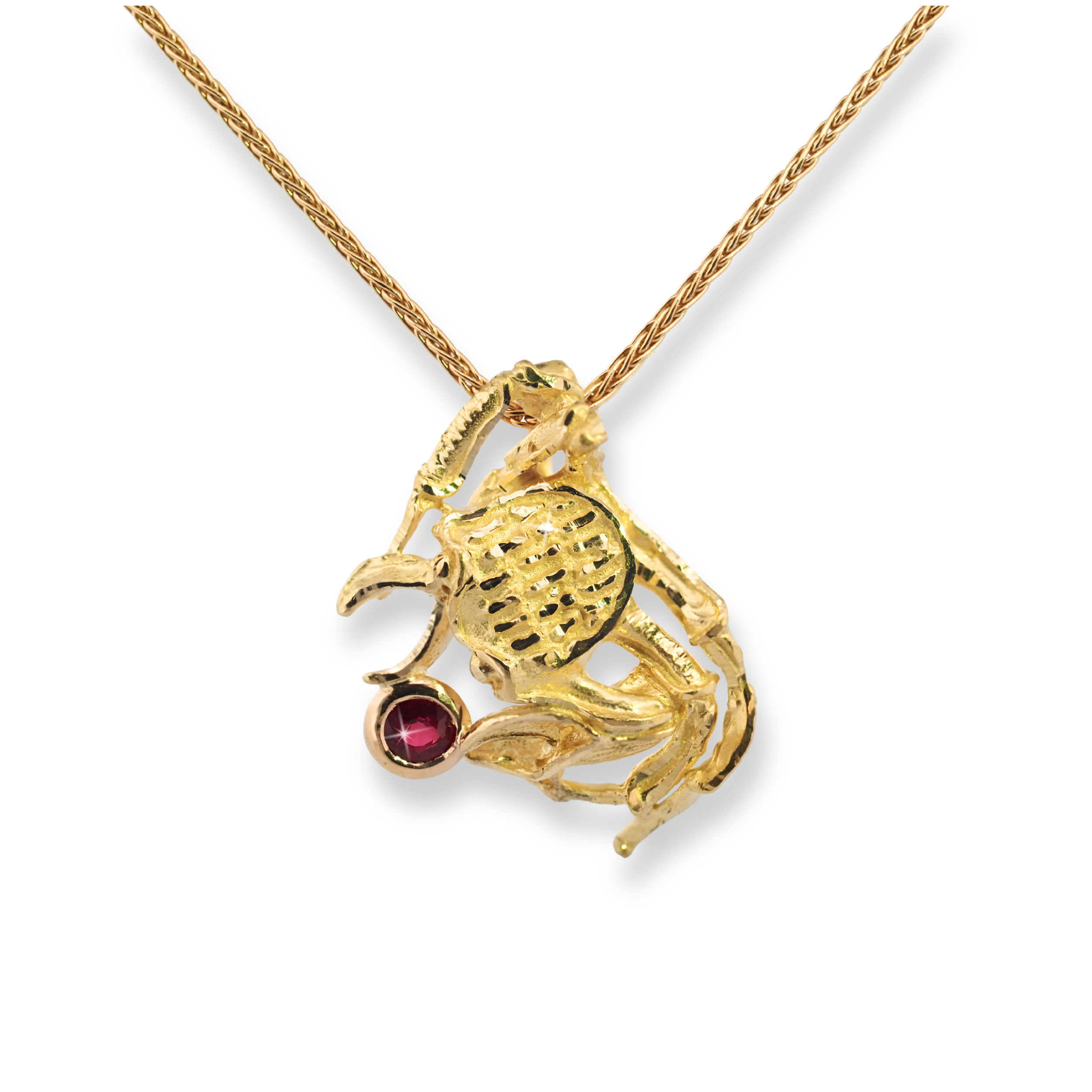 CANCER SCULPTURE ZODIAC PENDANT