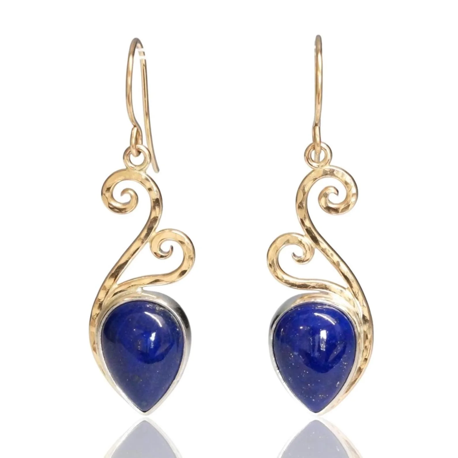 Lapis Lazuli Vine Earrings
