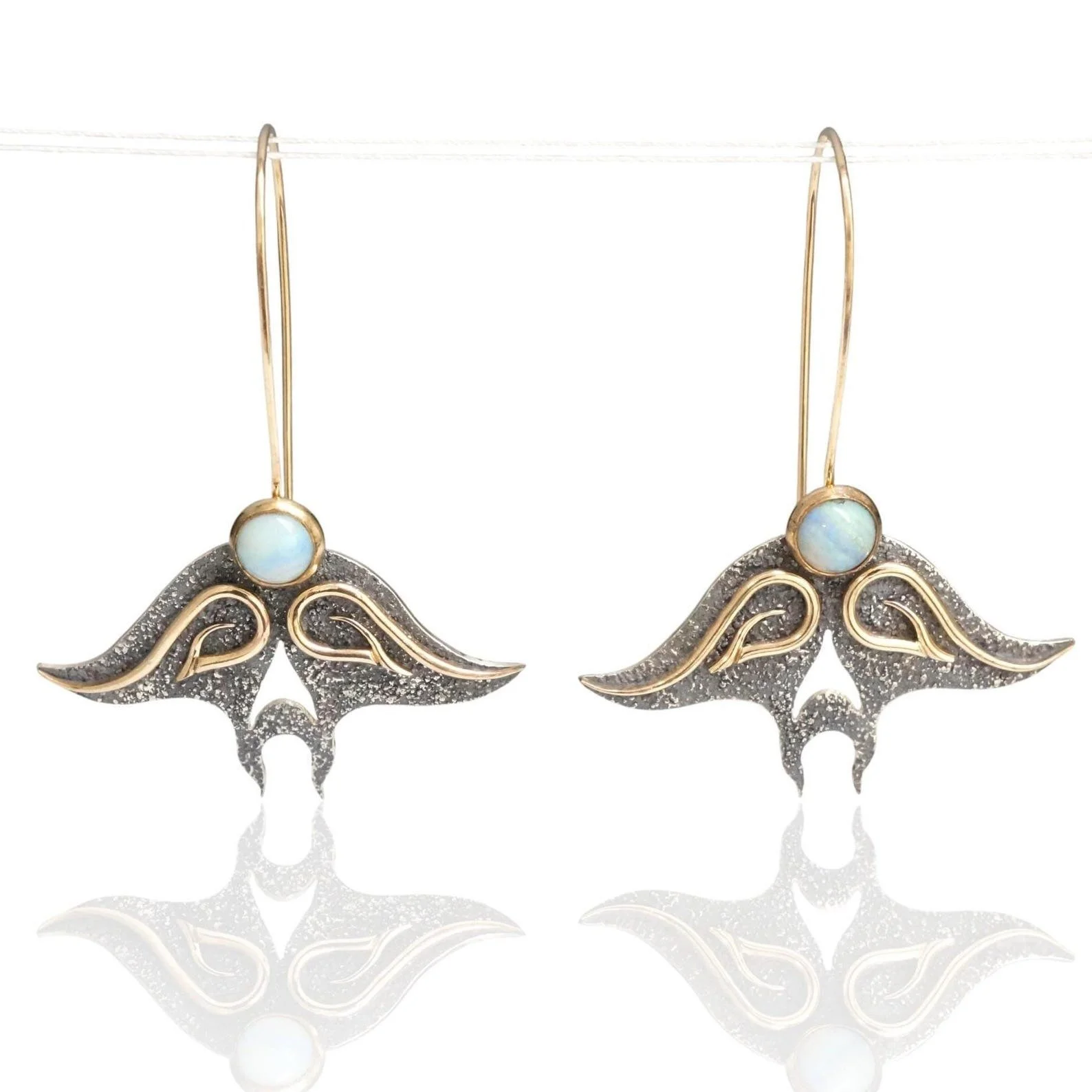 Australian Opal Manta Ray Earrings