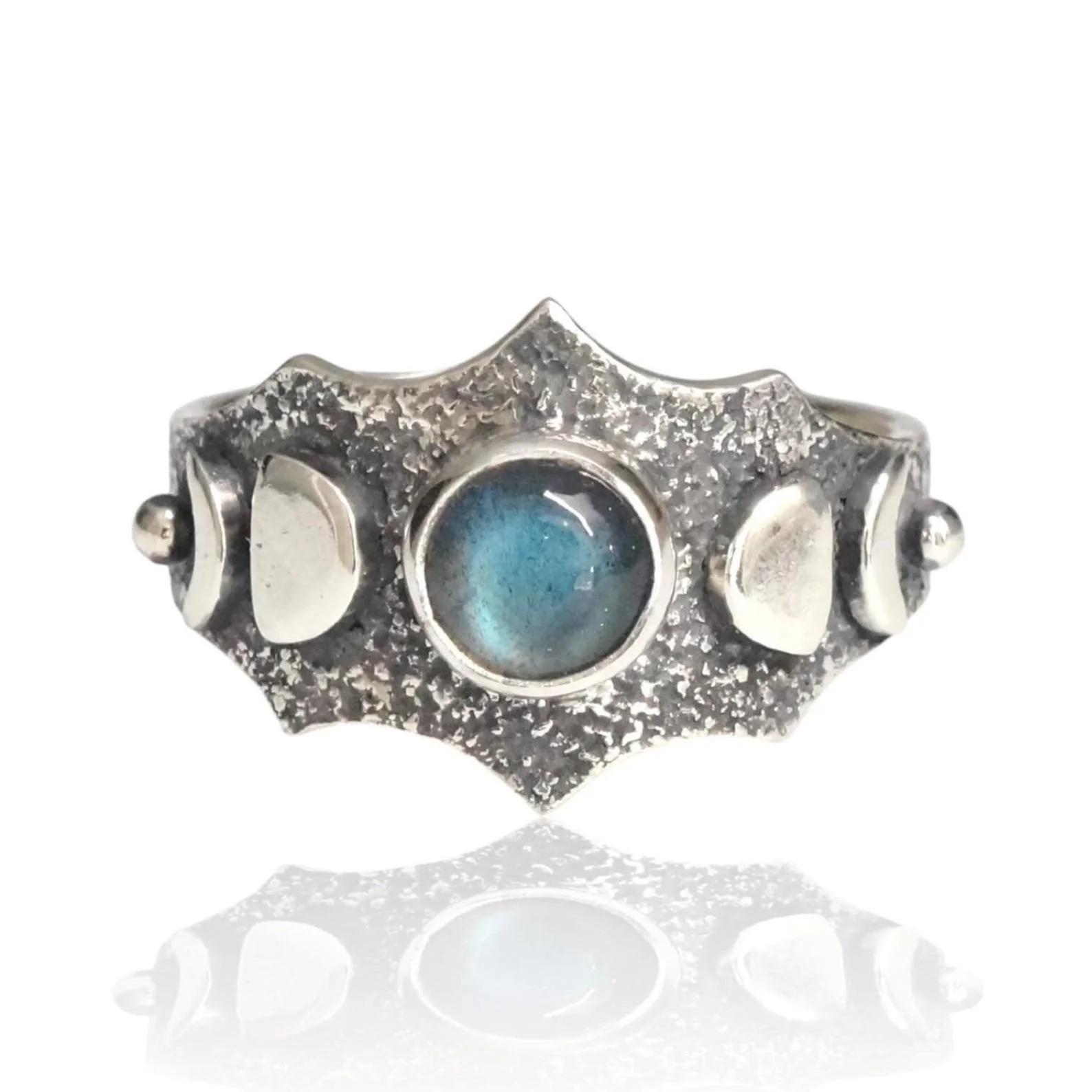 Labradorite Moon Phase Ring