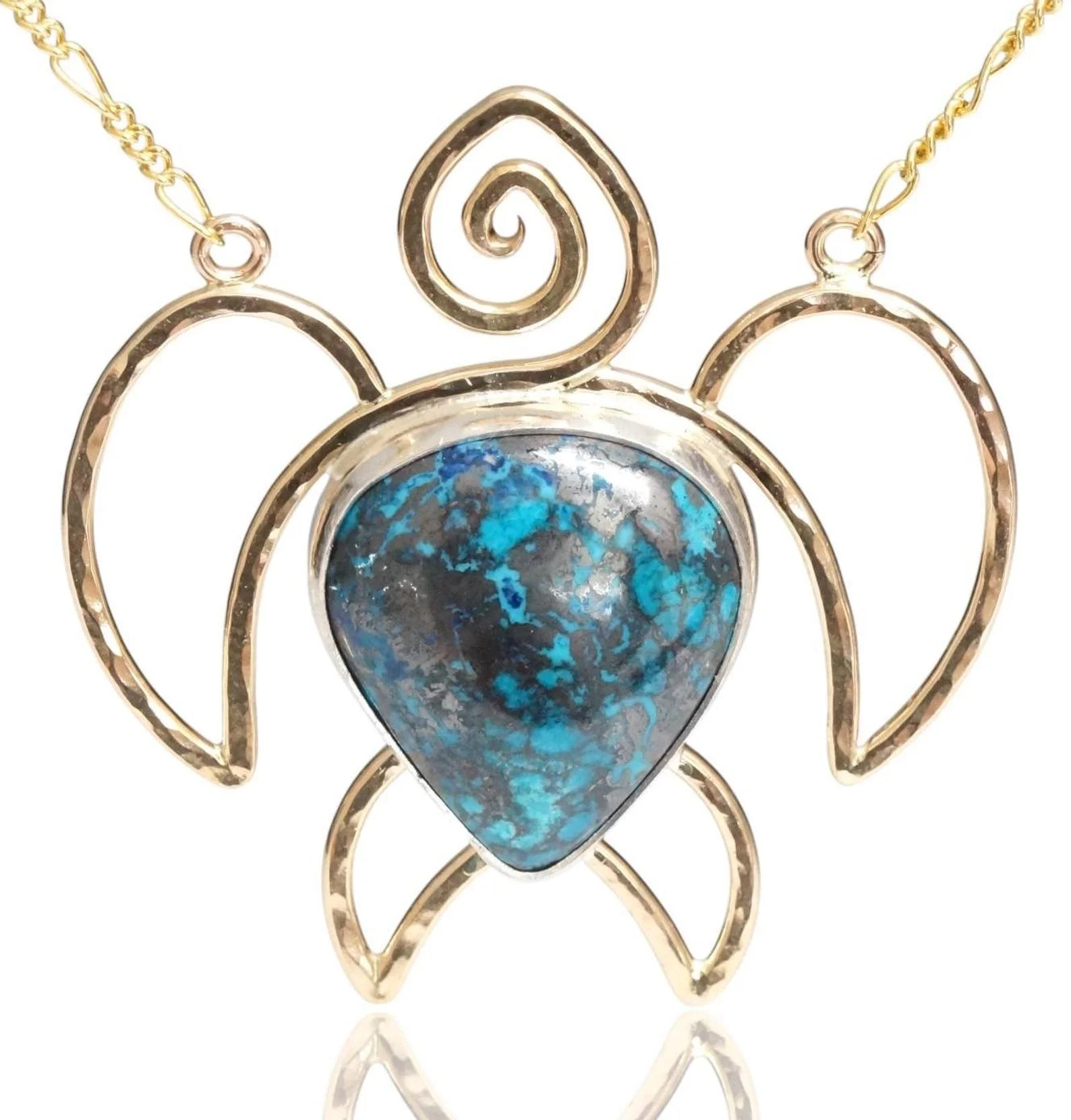 Azurite Sea Turtle Necklace