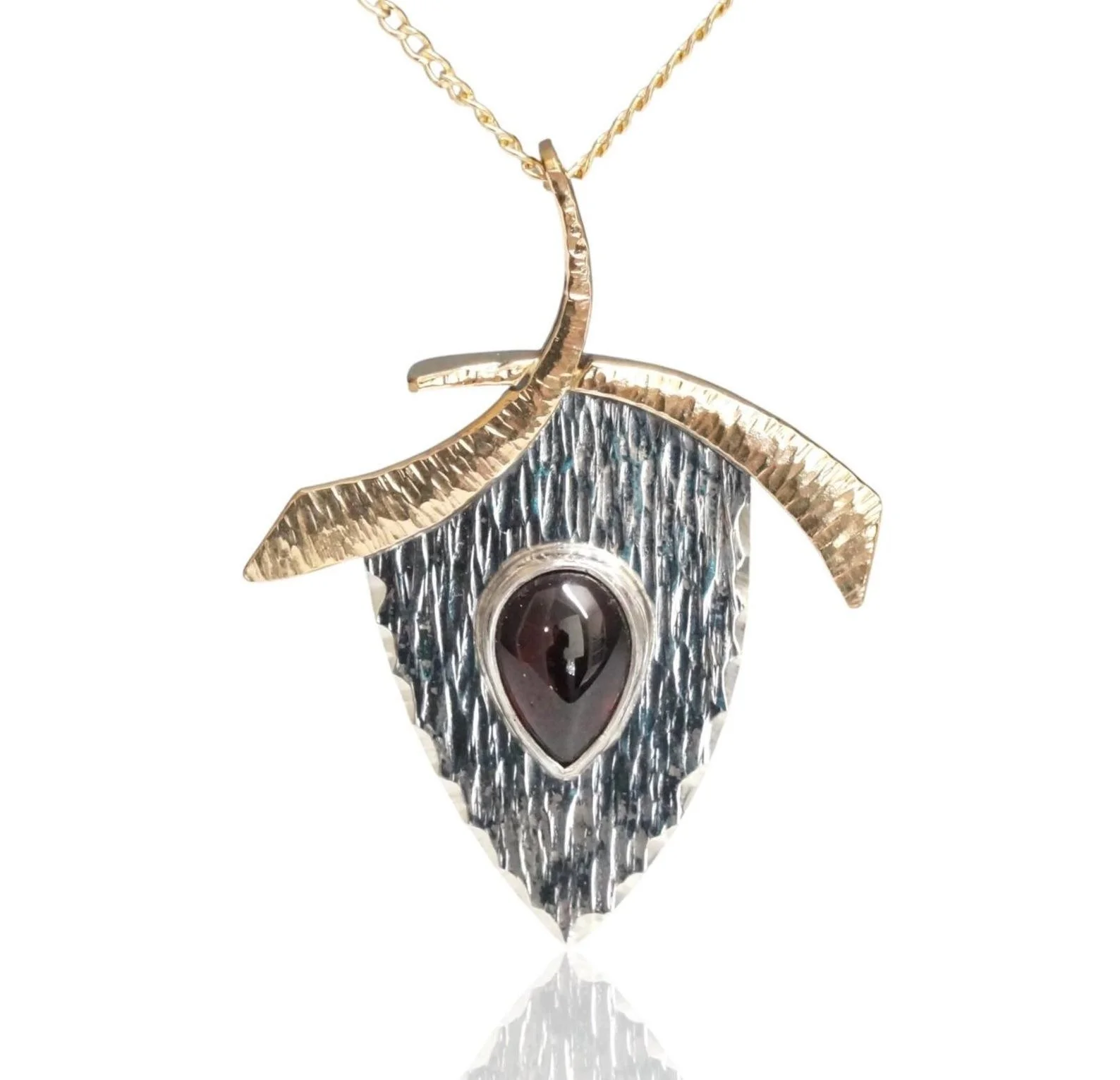 Garnet Blade Necklace