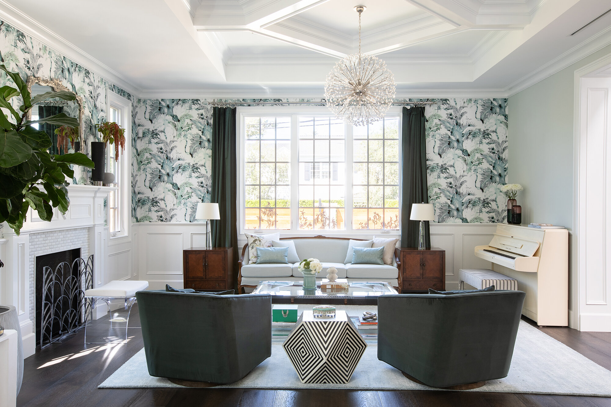 Studio Palomino jewel tone living room
