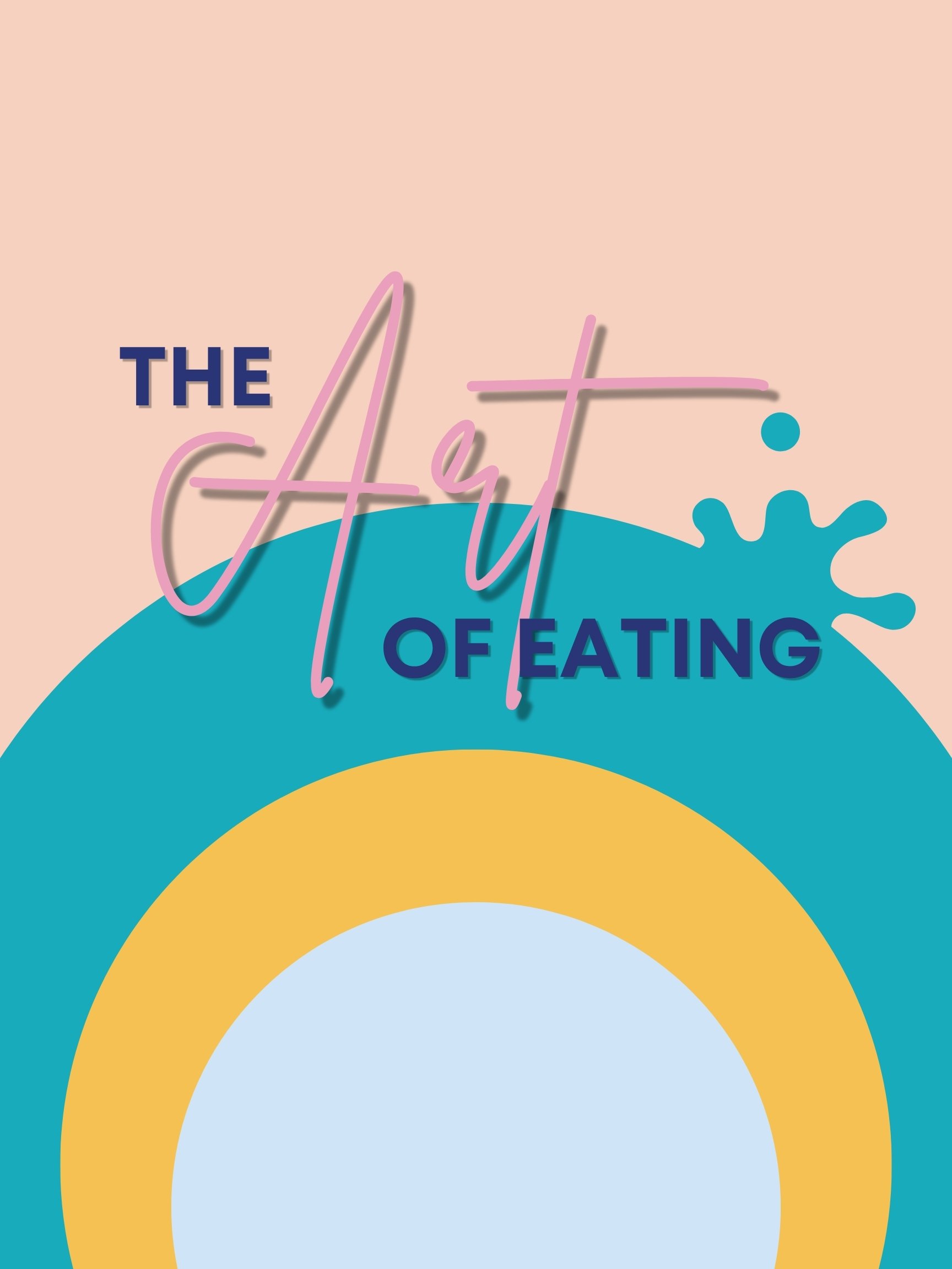The art of eating text with colorful paint splotches to show imperfection, creativity, curiosity and healing