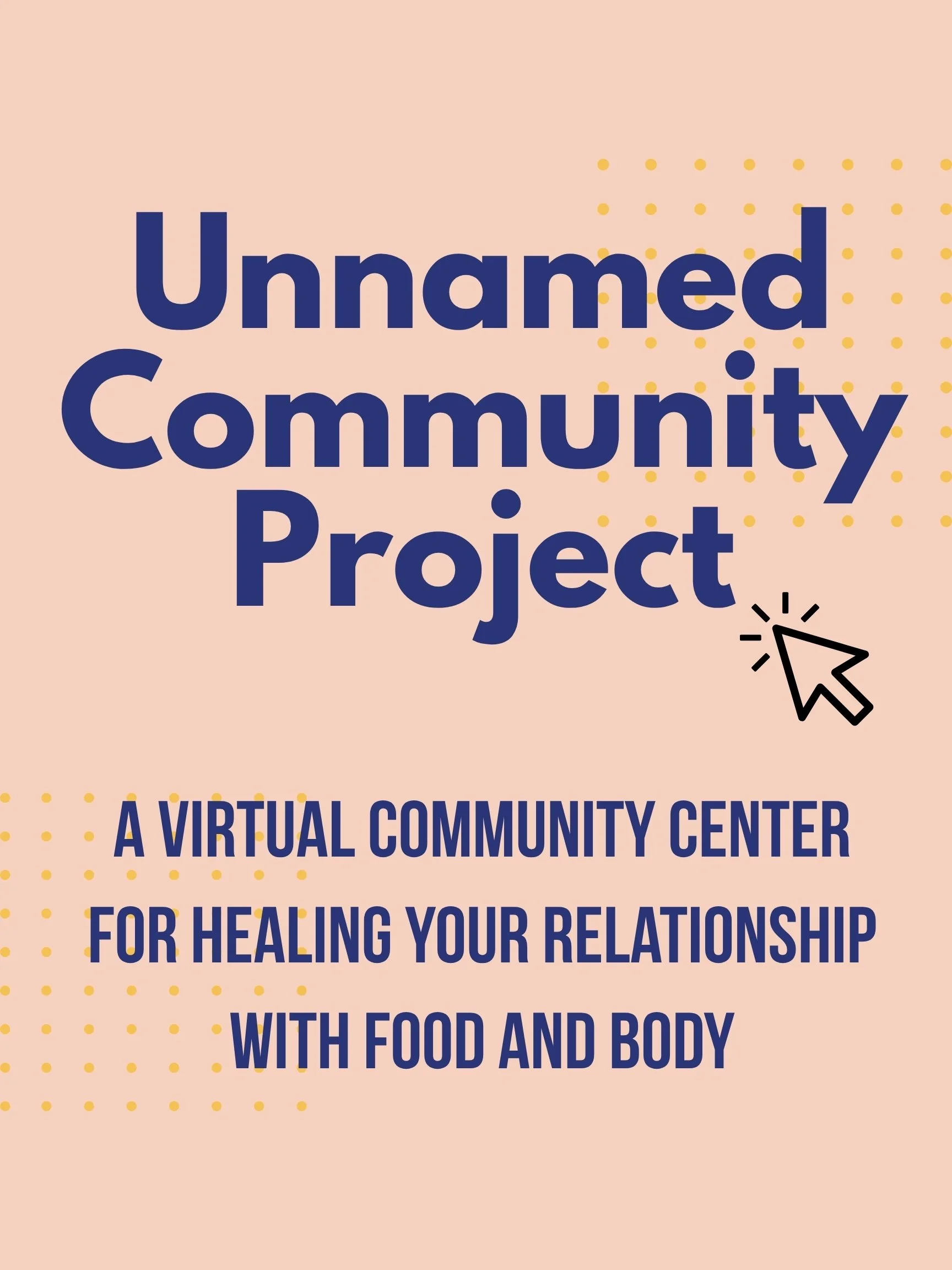 A branding photo for a virtual community to help people with intuitive eating and heal their relationship with food and body