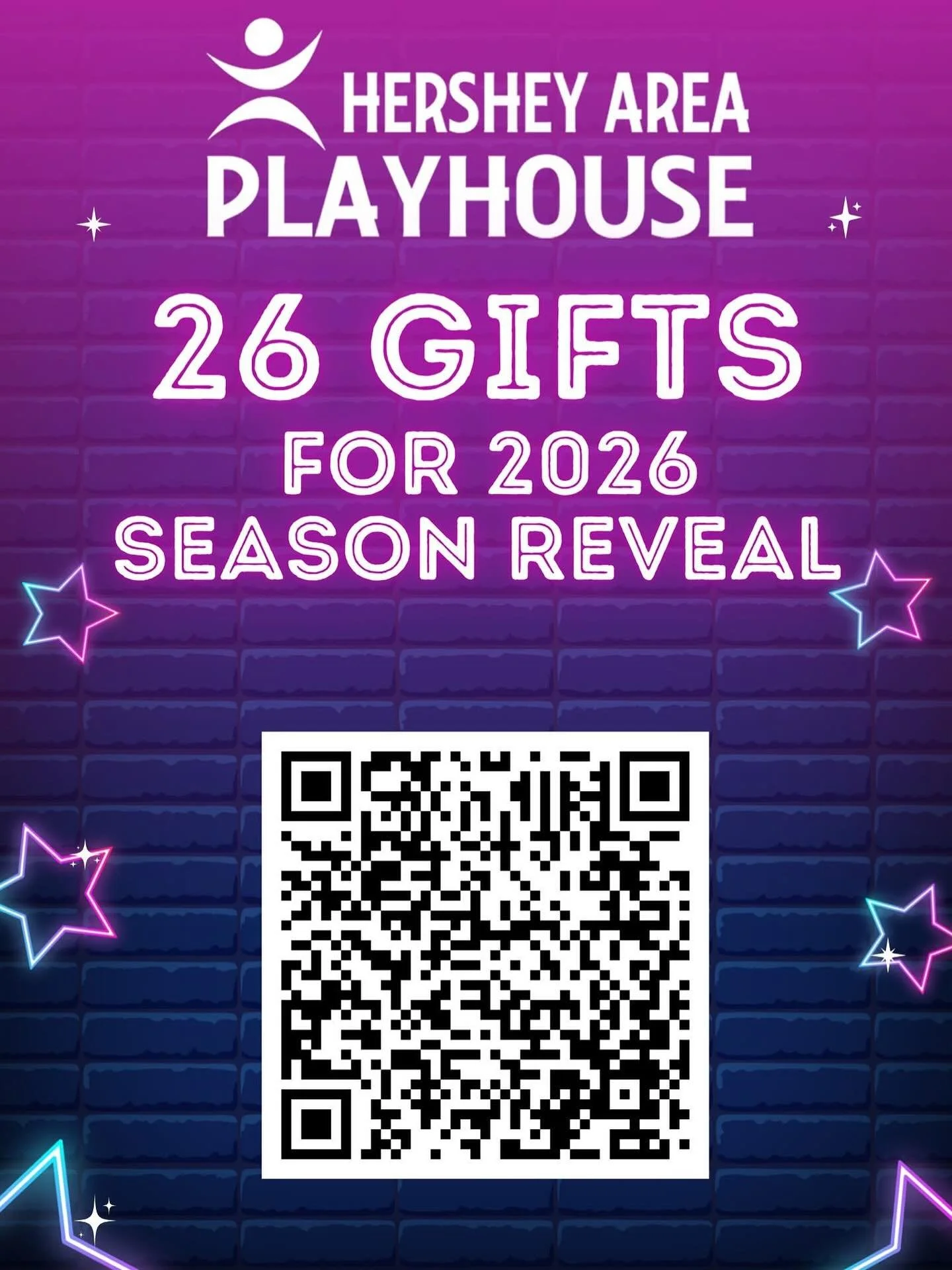 26 Gifts to Reveal Season 2026!

In honor of today&rsquo;s final Ghost performance, we&rsquo;re inviting our Playhouse community to help us reach 26 gifts&mdash;online or in person. Once we do, we&rsquo;ll reveal our 2026 Season! 🌟

As we say goodby