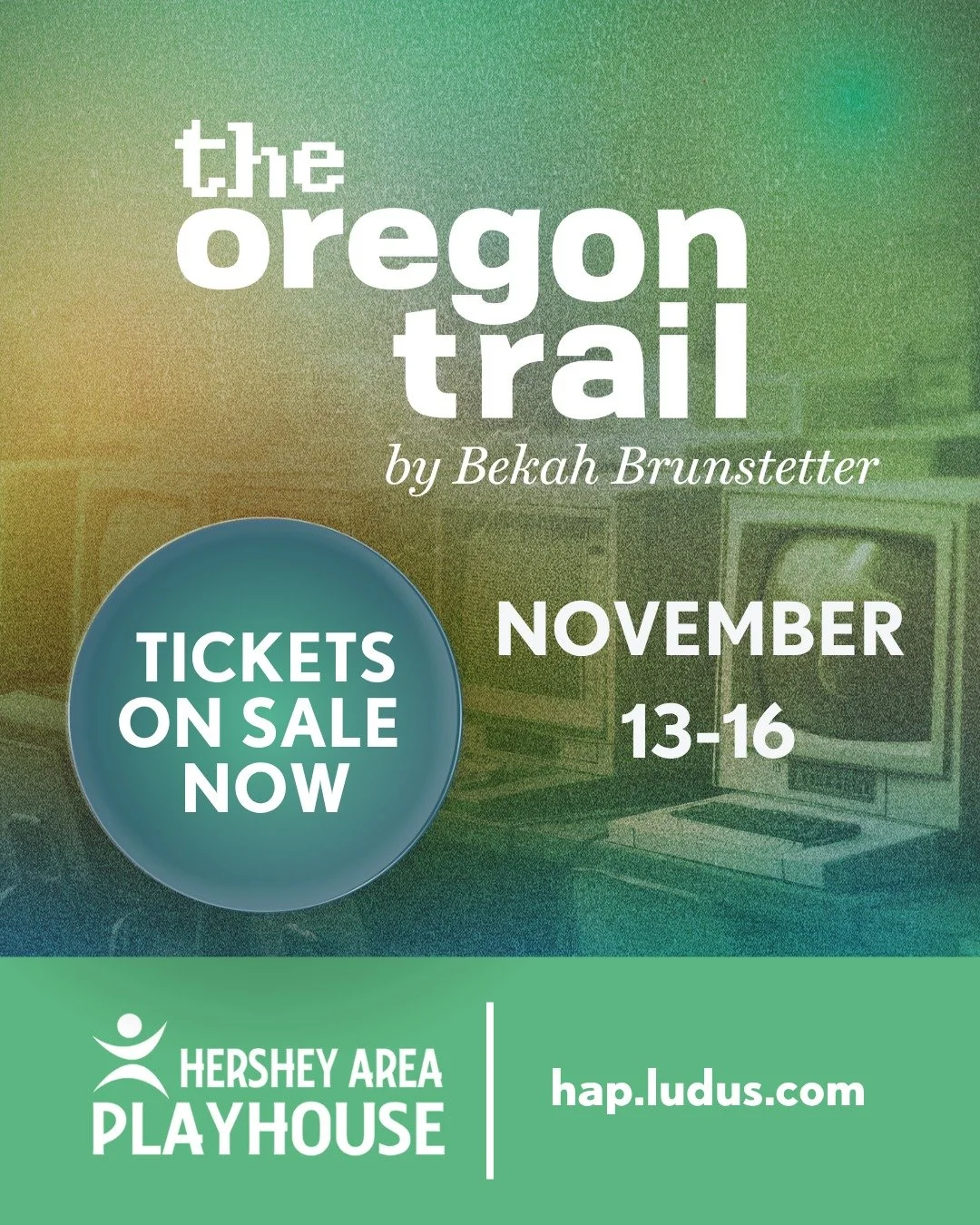 💾 You have died of laughter&hellip; and feels.
Step back in time with The Oregon Trail, a clever, nostalgic play about growing up, gaming, and surviving life&rsquo;s challenges.

🎟️ Tickets are on sale now &mdash; don&rsquo;t miss the journey!
📆 N