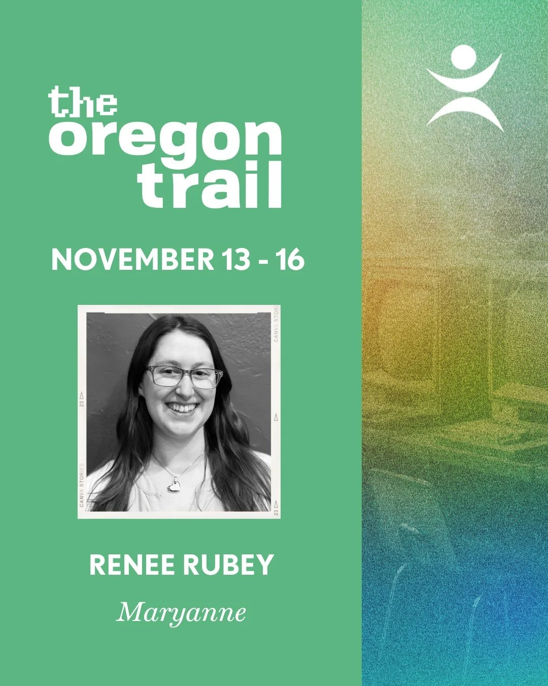 Get to know the cast of THE OREGON TRAIL by Bekah Brunstetter, running November 13-16 at Hershey Area Playhouse! Tickets available now at hap.ludus.com.

Renee Rubey (Maryanne) is excited to be back at Hershey Area Playhouse after 8 years away. Renee