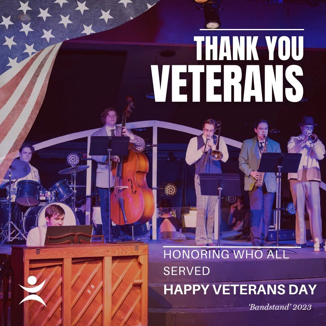 🎺 Honoring all who served.

Our 2023 production of Bandstand celebrated the healing power of music and the courage of those who returned home after serving their country.
Today, we pause to remember and thank every veteran for their sacrifice and st