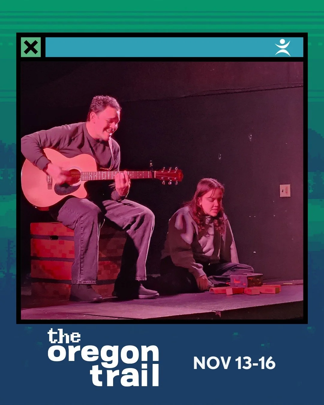 🎮✨ The adventure begins this week!

Step into the world of The Oregon Trail &mdash; a heartfelt, hilarious, and deeply human journey that bridges the classic 90s computer game and the modern struggles of growing up.

November 13&ndash;16 at the Hers