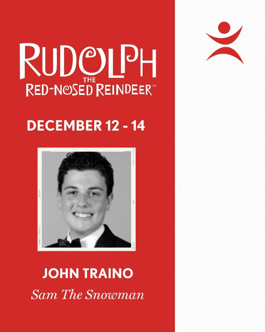 Get to know the cast of RUDOLPH THE RED NOSED REINDEER, running December 12-14 at Hershey Area Playhouse! Tickets are extremely limited-- get them now at hap.ludus.com.

John Traino (Sam The Snowman) is very excited to be a part of his first producti