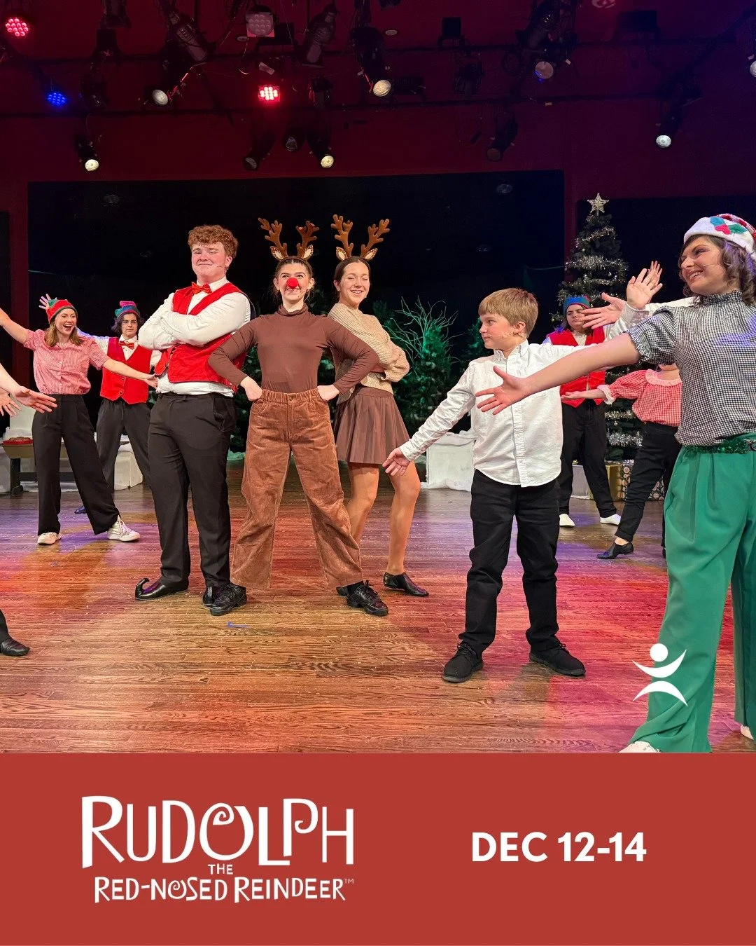 The stage is sparkling.
The snow is falling.
Rudolph flies this Friday ✨

Less than 10 tickets remain for the entire run! Grab your seats now. Once they're gone, they're gone!

Don't wait - make it a merry little Christmas at the Playhouse. Ticket li