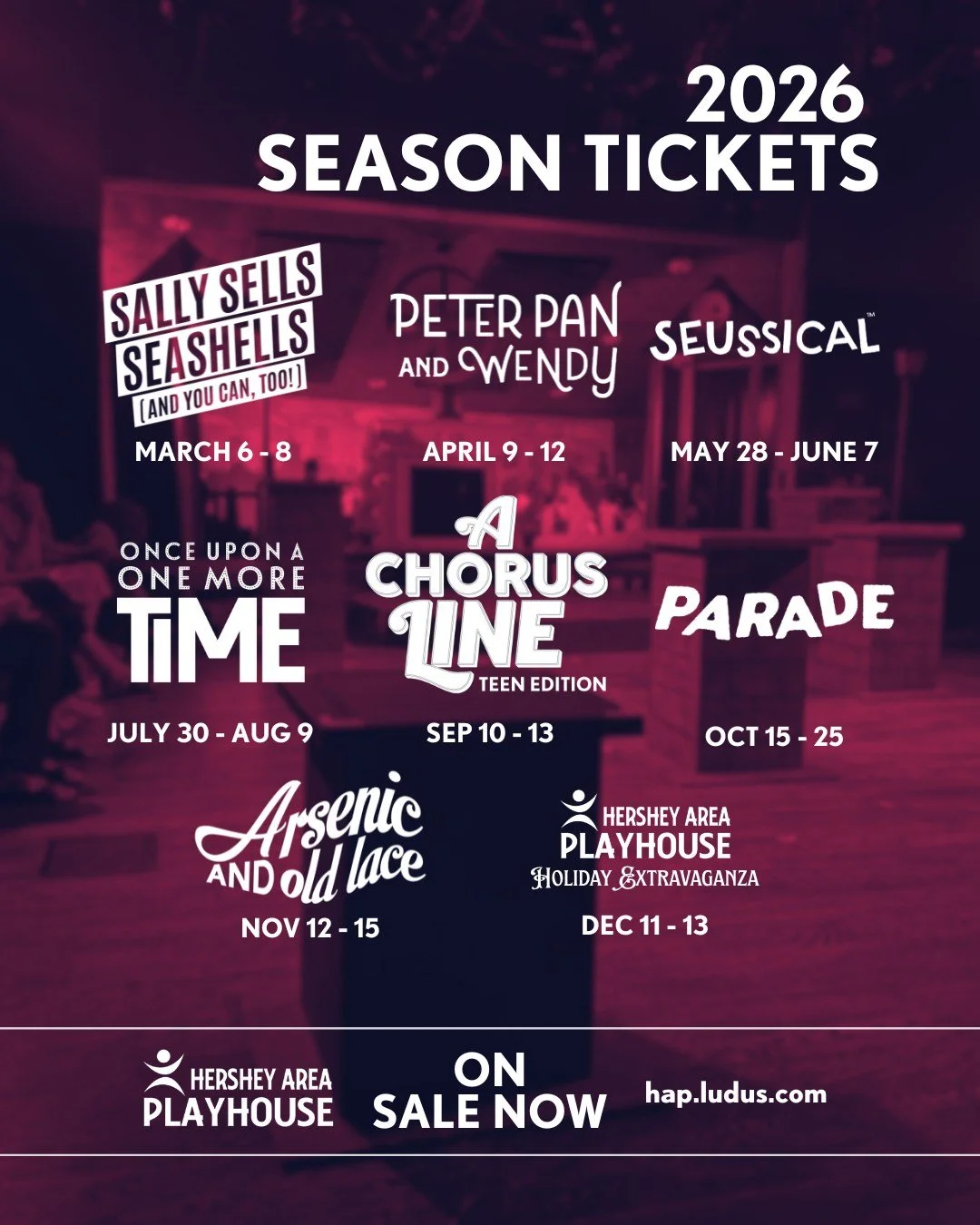 2026 SEASON TICKETS ✨ NOW ON SALE 🎟
A year of music, magic, laughter &amp; drama &mdash; and flexible ways to experience it.

Pick your perfect package:
✨ Musicals Only
✨ Plays Only
✨ Full Season
Individual tickets available too!

And yes&hellip; 🎄