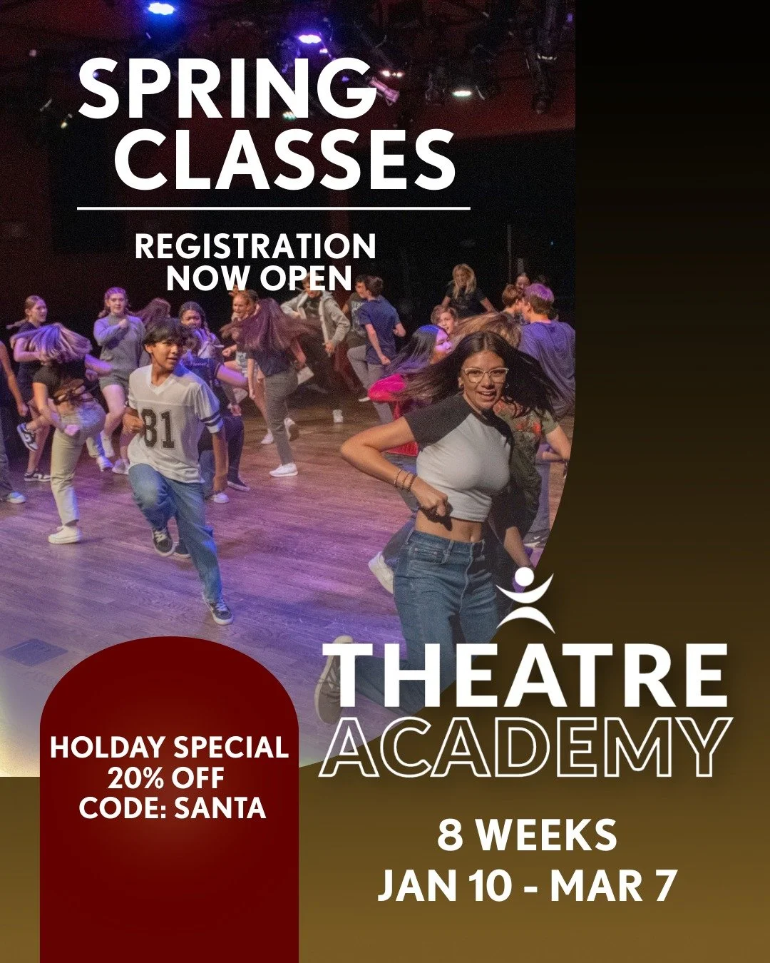 Looking for a meaningful holiday gift? 🎁
Give your child the opportunity to grow in confidence, creativity, and collaboration through Spring Theatre Academy at Hershey Area Playhouse.
Our 8-week program (Jan 10 &ndash; Mar 7) offers theatre classes 