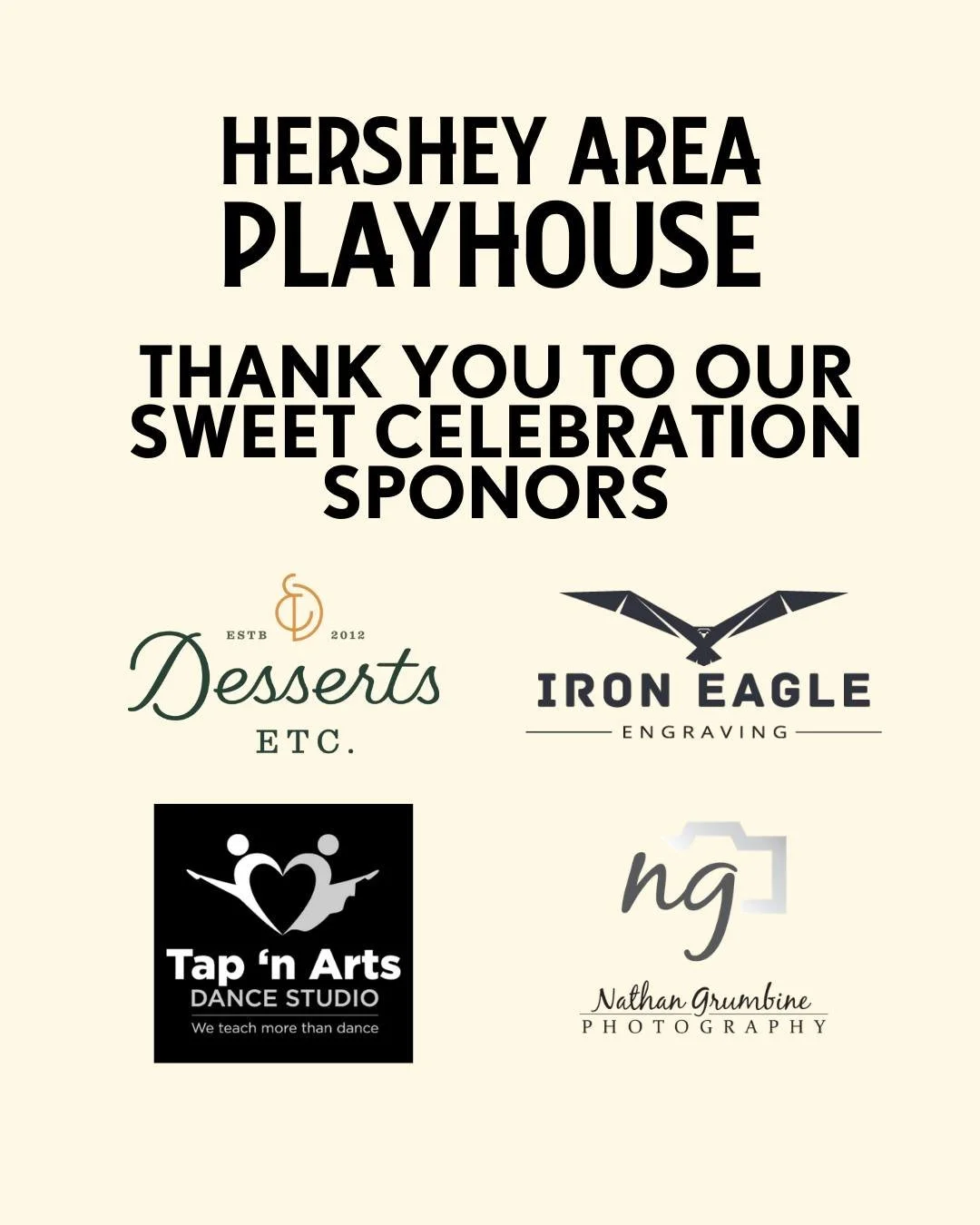 Our 2025 Sweet Celebration wouldn&rsquo;t have been possible without the incredible support of our sponsors. 

Thank you to these local businesses for helping us celebrate an unforgettable season and honor our HAPpy Award winners in style.

Your part