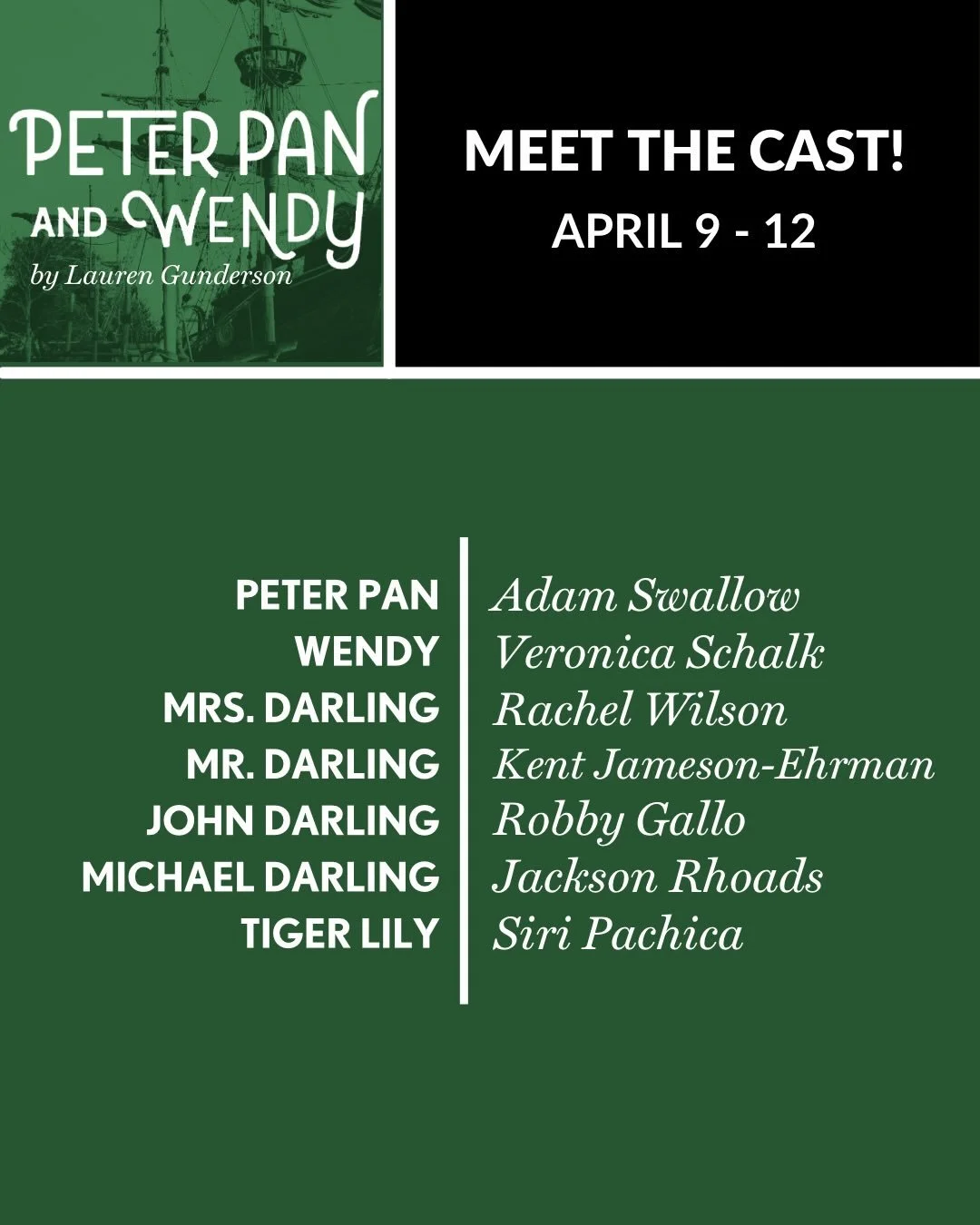 Check out the pirate crew that is bringing PETER PAN AND WENDY to life here at the Playhouse!

Thursday, April 9 | 7:00 PM
Friday, April 10 | 7:00 PM
Saturday, April 11 | 7:00 
Sunday, April 12 | 2:00 PM

Get your tickets now at hap.ludus.com.
#theat