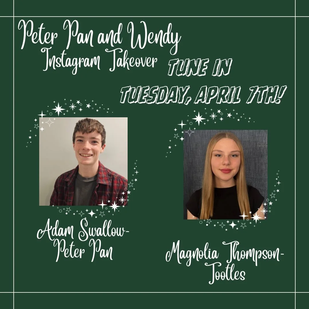 Tune in tomorrow, April 7th for an Instagram takeover by Adam (Peter Pan) and Magnolia (Tootles)! Check out some behind the scenes of our final tech week before opening of Peter Pan and Wendy.
Have you gotten your tickets yet? Get them now at: hap.lu