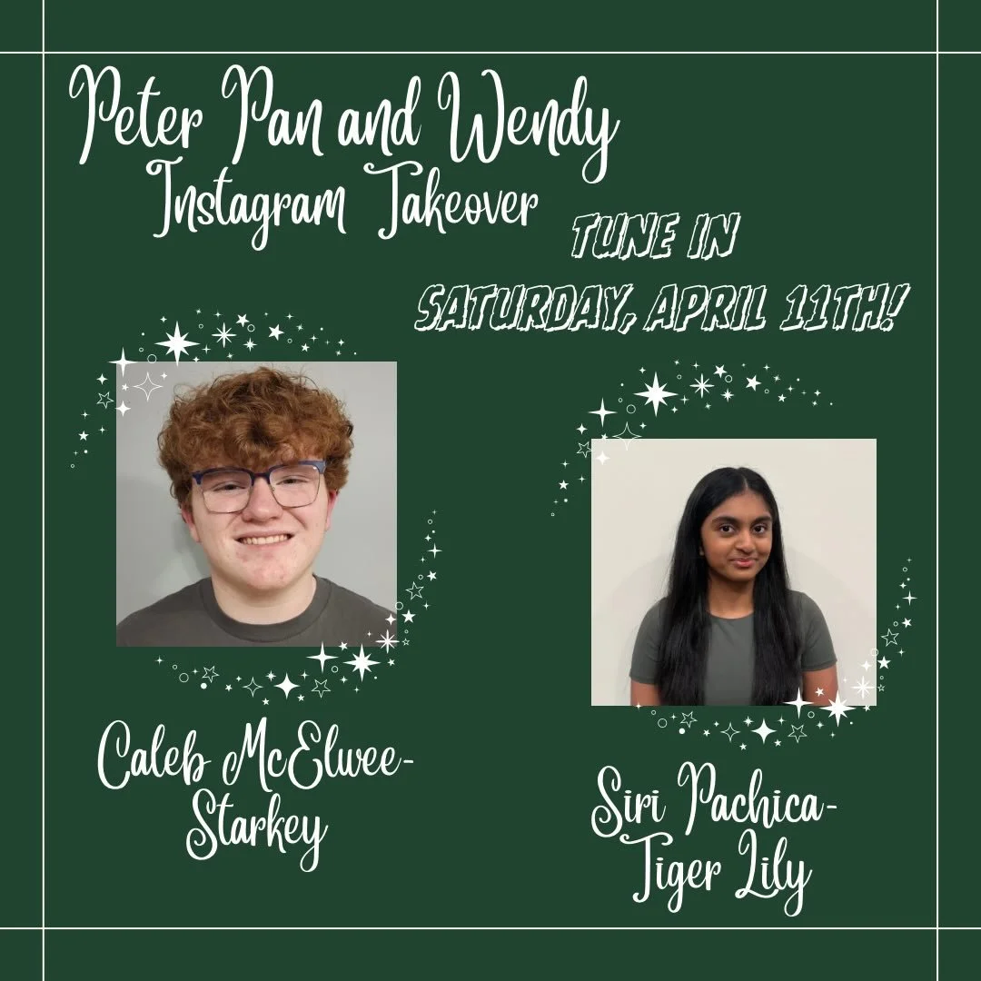 Tomorrow don&rsquo;t miss Caleb and Siri as they do their Instagram takeover! Get the chance to as questions and see behind the scenes of our production of &ldquo;Peter Pan &amp;Wendy&rdquo; by Lauren Gunderson.
Don&rsquo;t forget to get your tickets