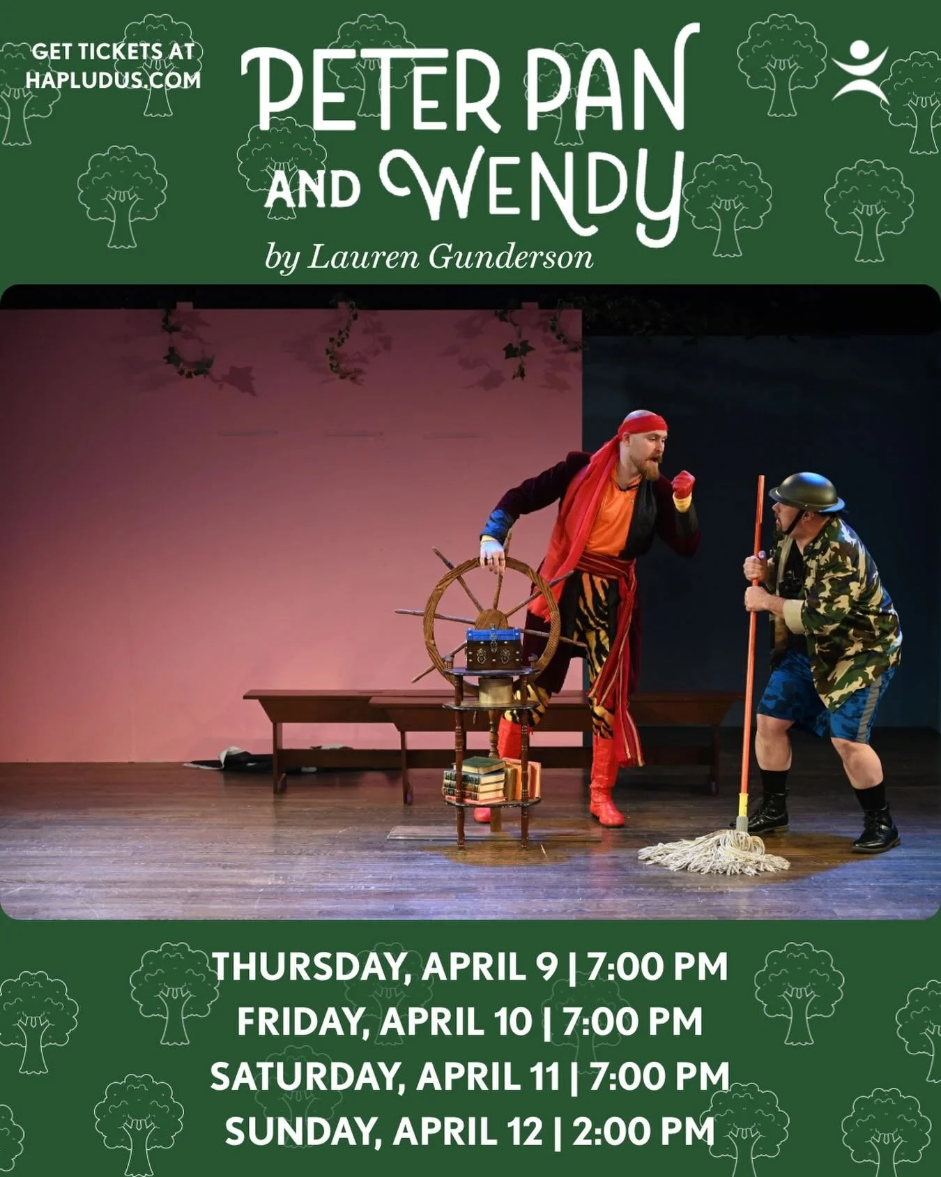 Hoist the anchor, it's officially day 3 of PETER PAN AND WENDY!

Saturday, April 11 | 7:00 
Sunday, April 12 | 2:00 PM

Get your tickets now at hap.ludus.com.
#theater #hershey #hersheyareaplayhouse #showweek