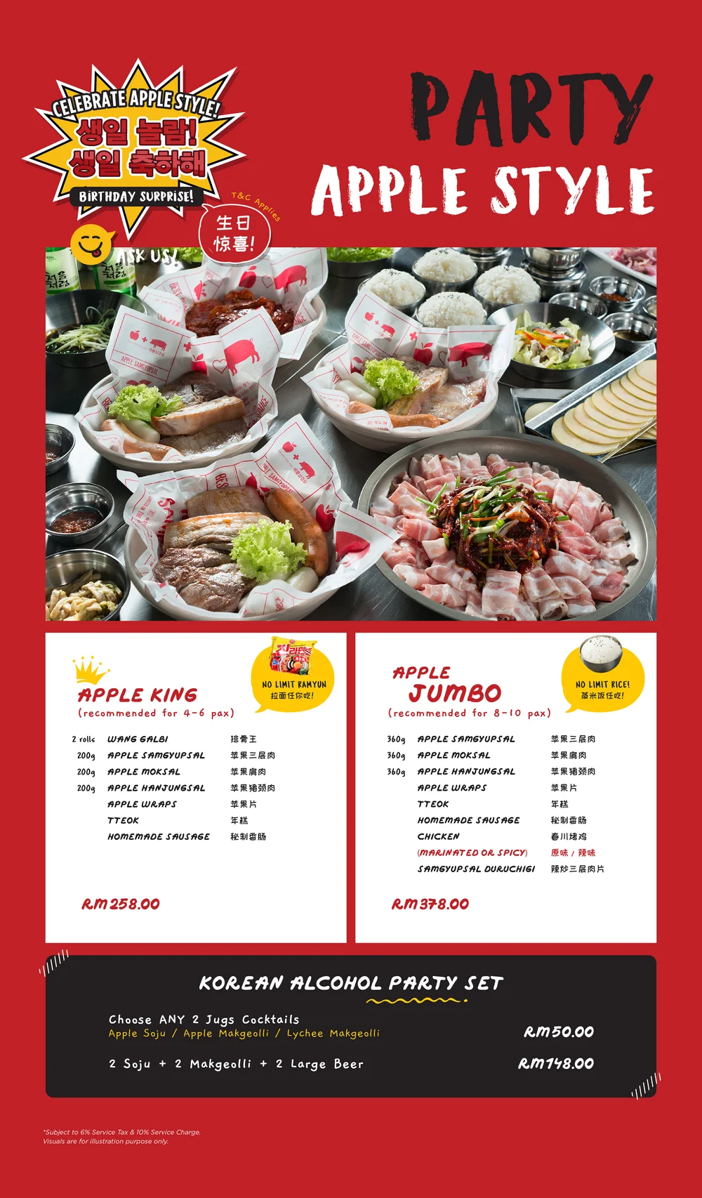 Menu Apple Samgyupsal