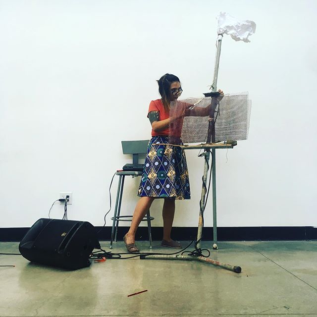 Sound sculpture performance at our @calartssummer residency open studios and &lsquo;high fructose corn syrup&rsquo; group exhibition. This was the most exciting, creatively productive, and deeply moving experience I have ever had as an artist. I feel