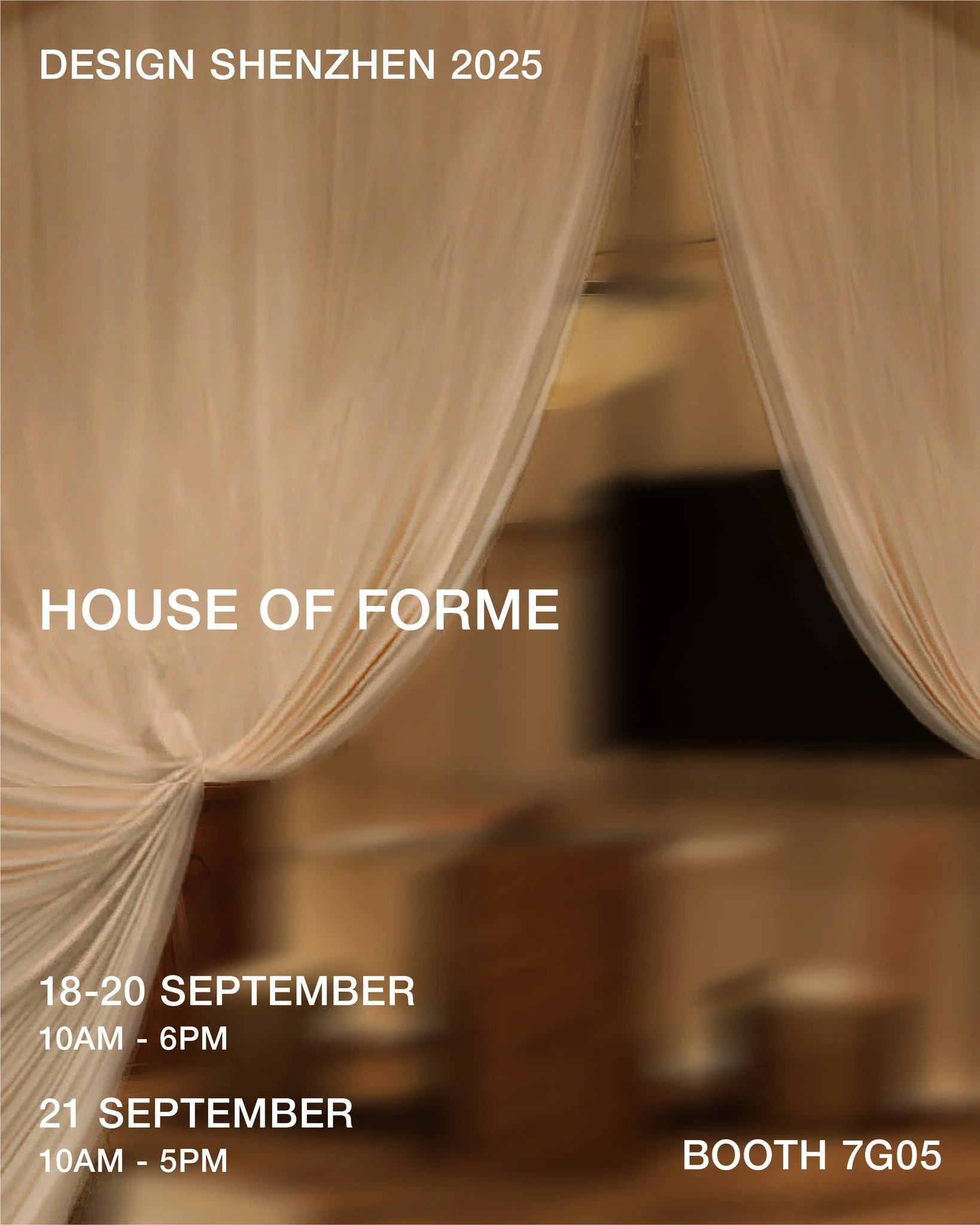We are thrilled to announce that House of Forme will be exhibiting at Design Shenzhen 2025! 

We will be showcasing our portfolio of past projects and, for the first time, reveal a special project that we&rsquo;ve been quietly working on.

The fair r